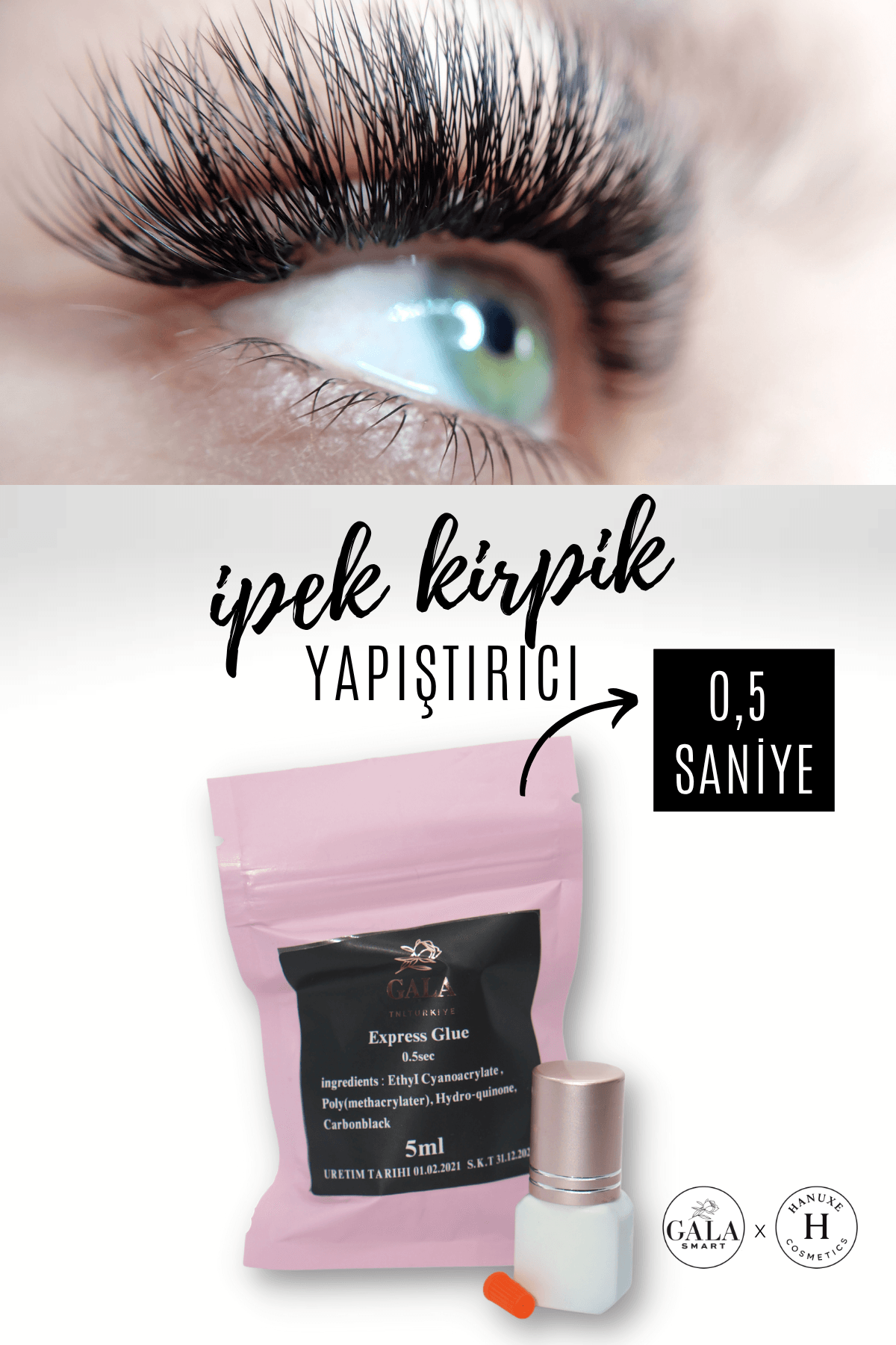 İPEK KİRPİK YAPIŞTIRICI - 0.5 SANİYE