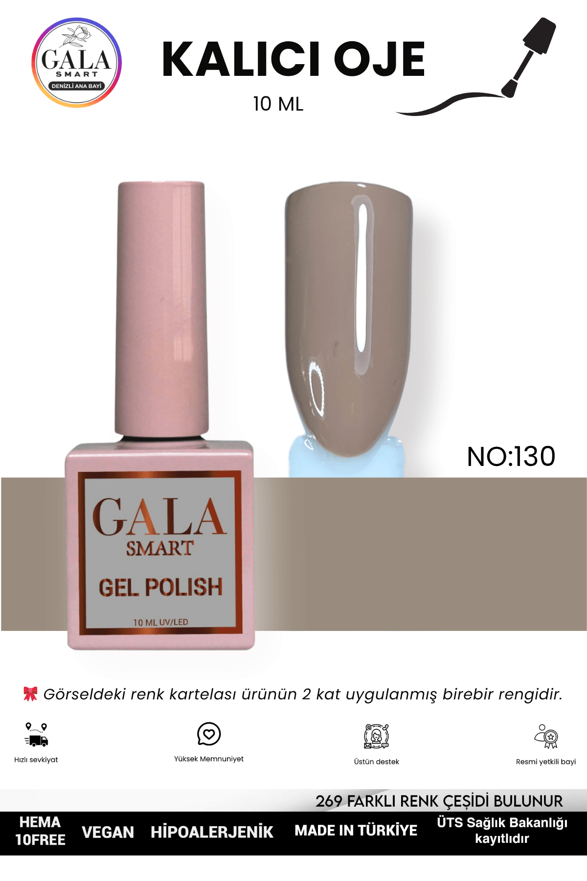 KAHVERENGİ KALICI OJE 10 ML - 130