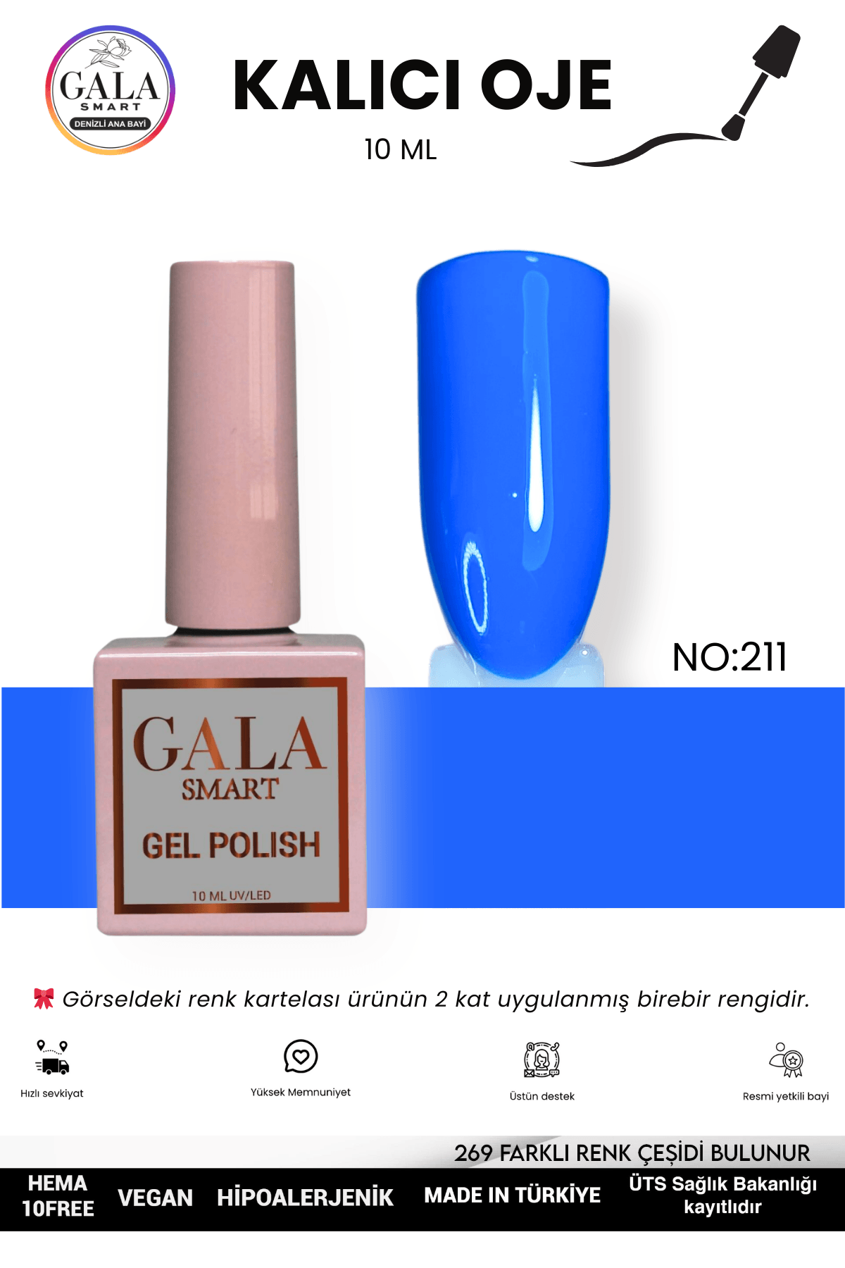 MAVİ KALICI OJE 10 ML - 211