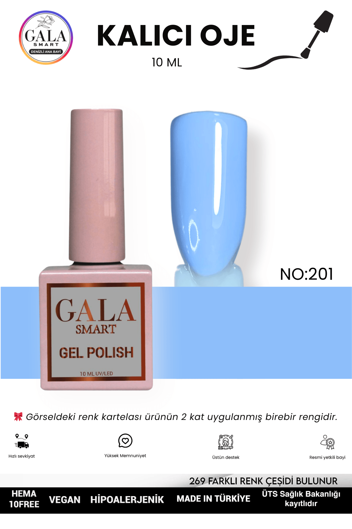 MAVİ KALICI OJE 10 ML - 201