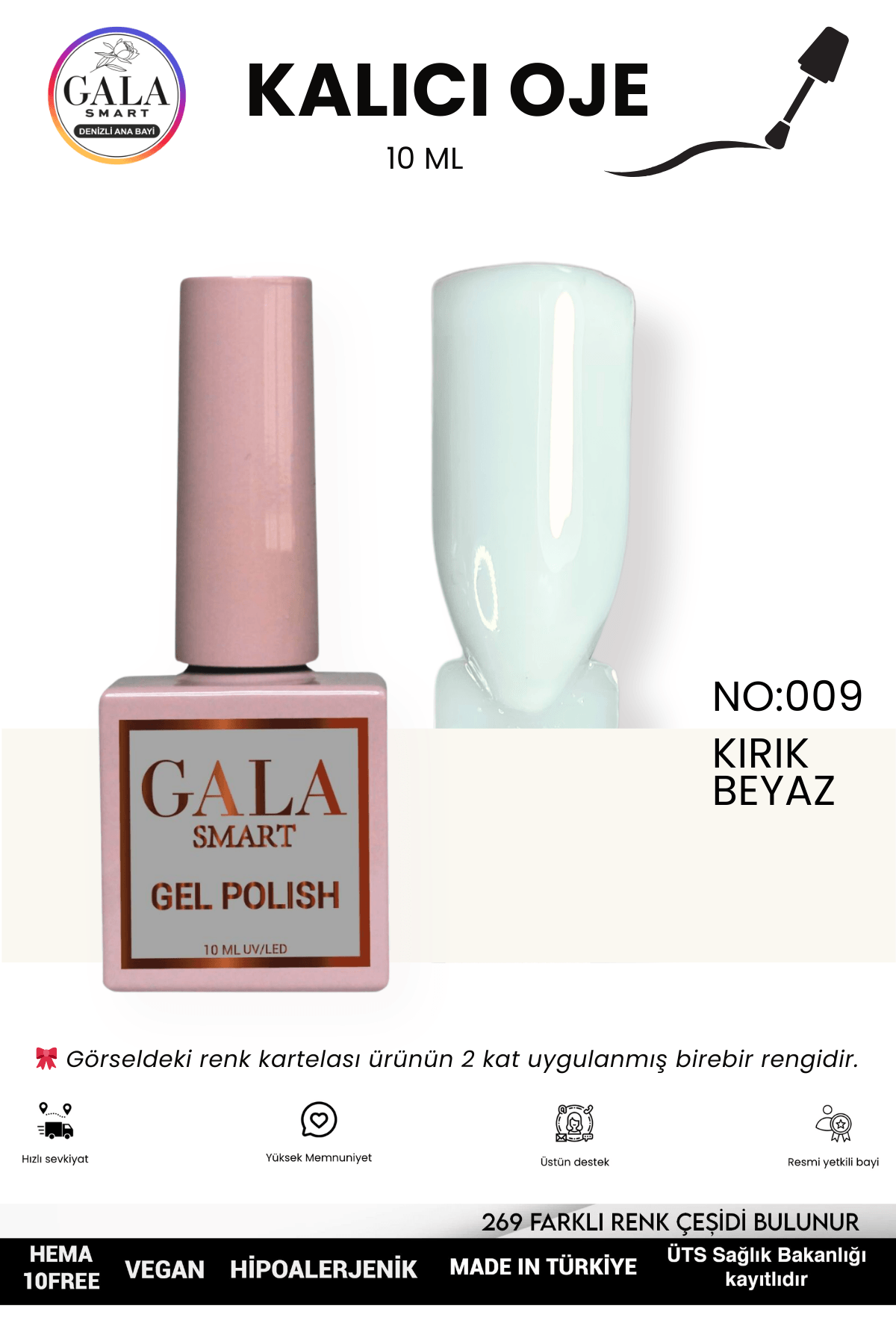 BEYAZ KALICI OJE 10 ML - 009