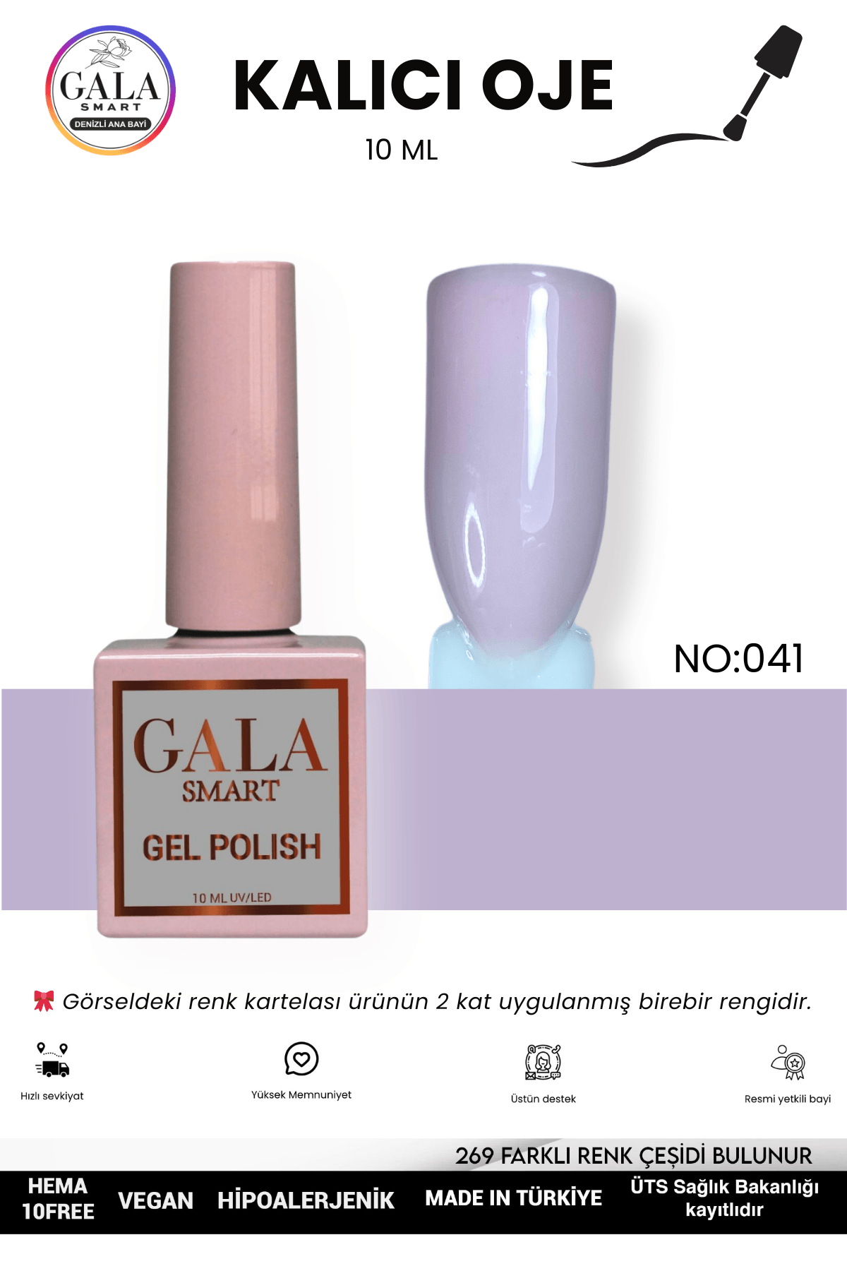 LİLA KALICI OJE 10 ML - 041