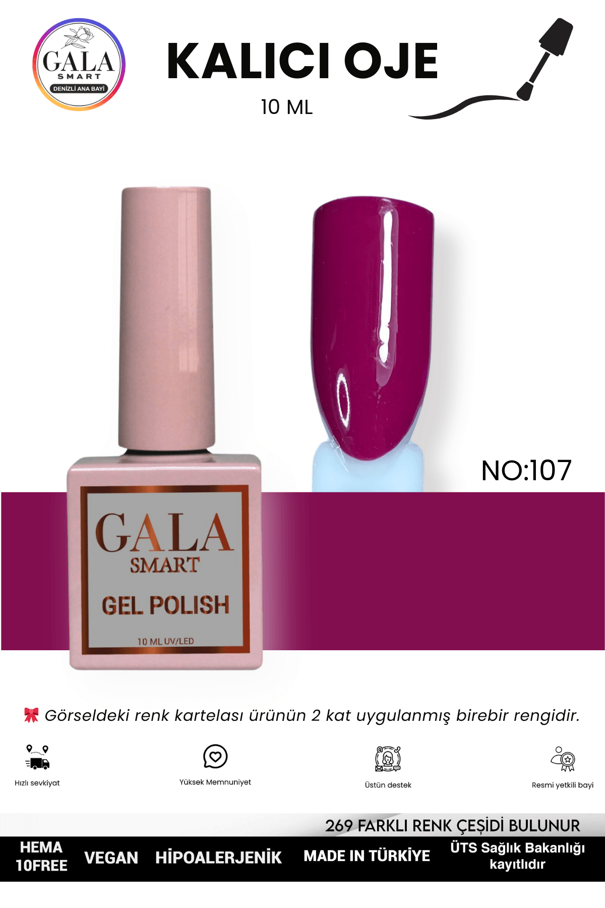 BORDO KALICI OJE 10 ML - 107