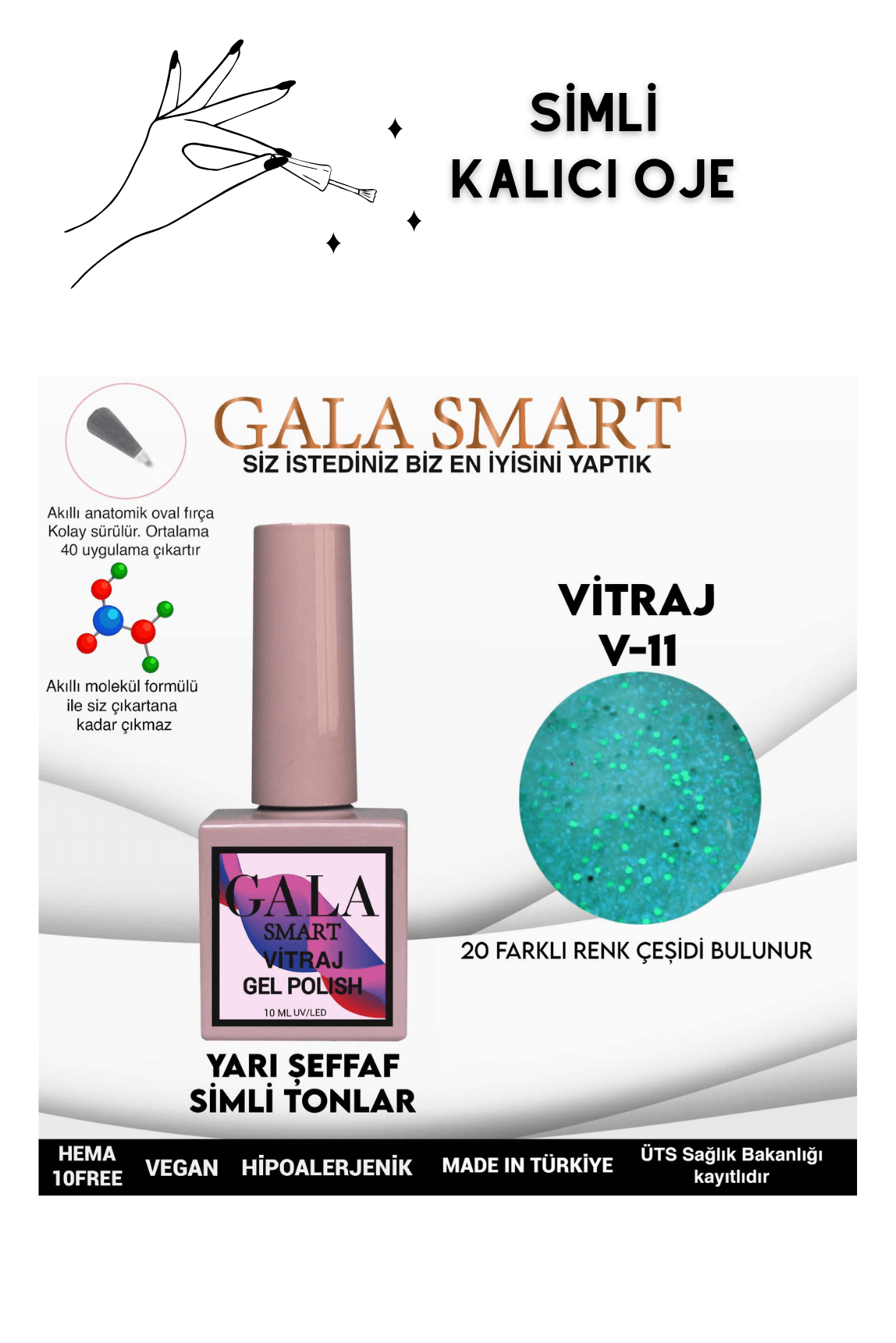 YARI ŞEFFAF SİMLİ VITRAJ KALICI OJE - 11