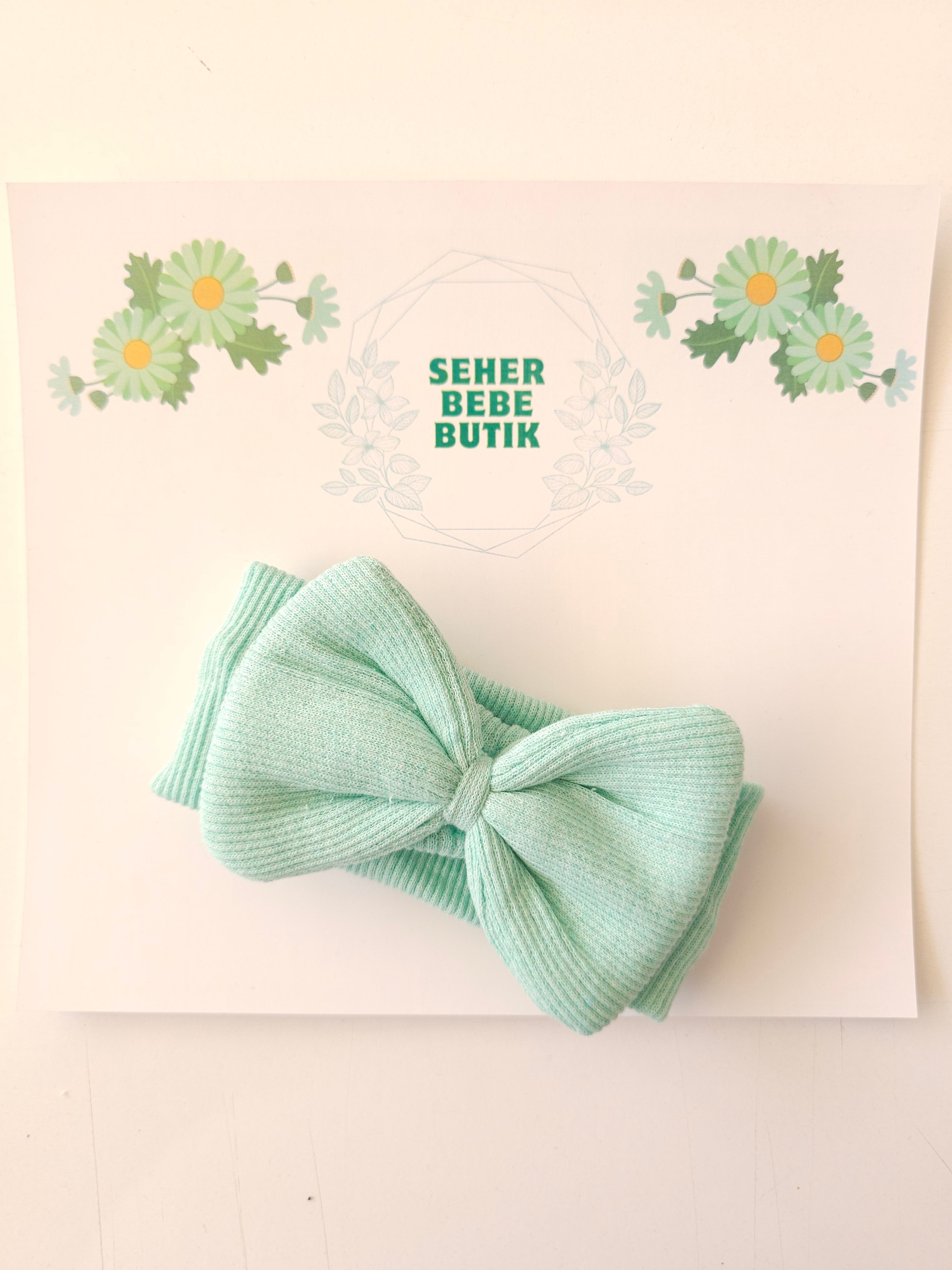 Kız Bebek & Çocuk Tekli Fiyonklu Kaşkorse Bandana 