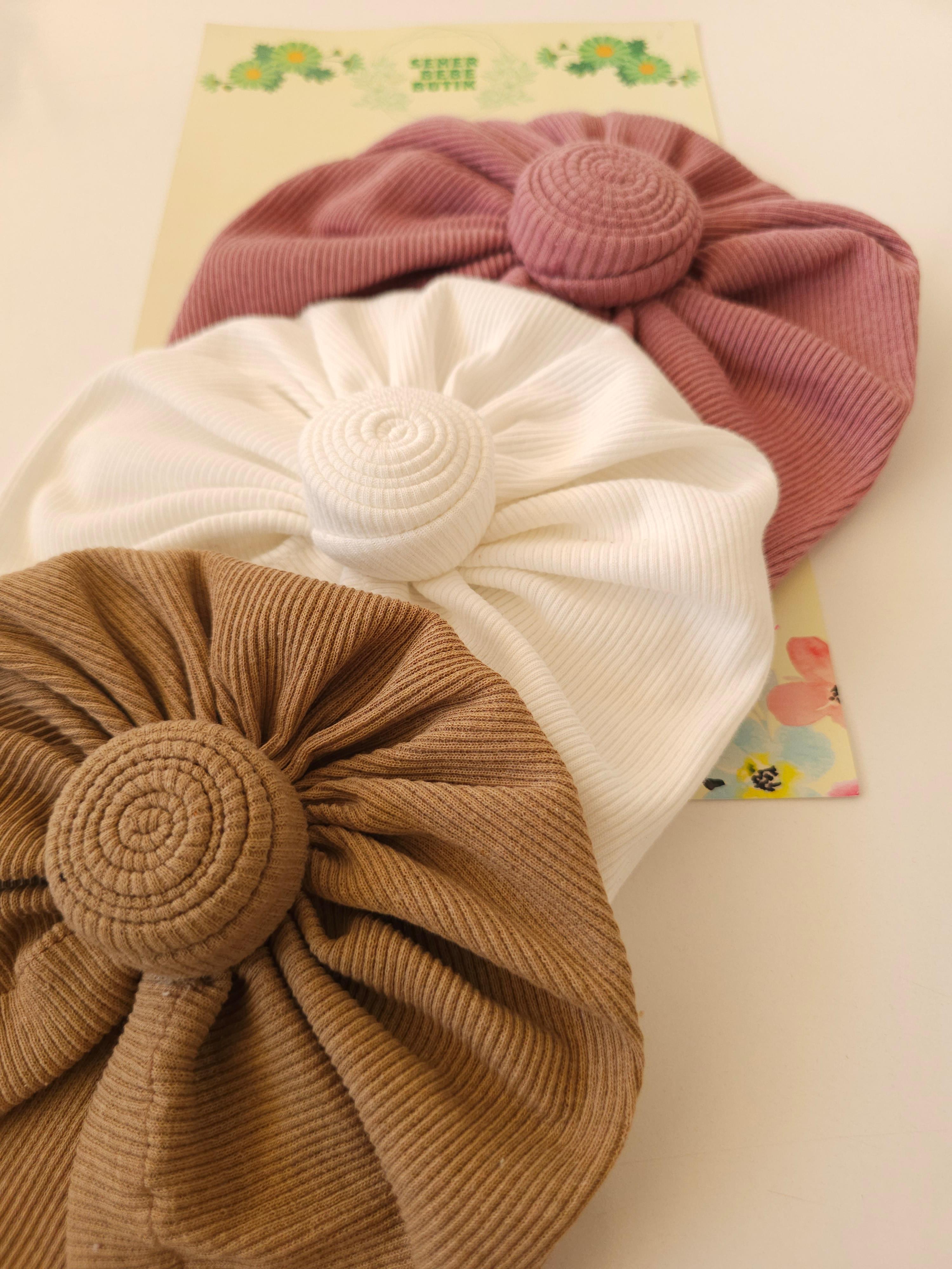 Kız Bebek & Çocuk Fırfır Bone 3'Lü Set