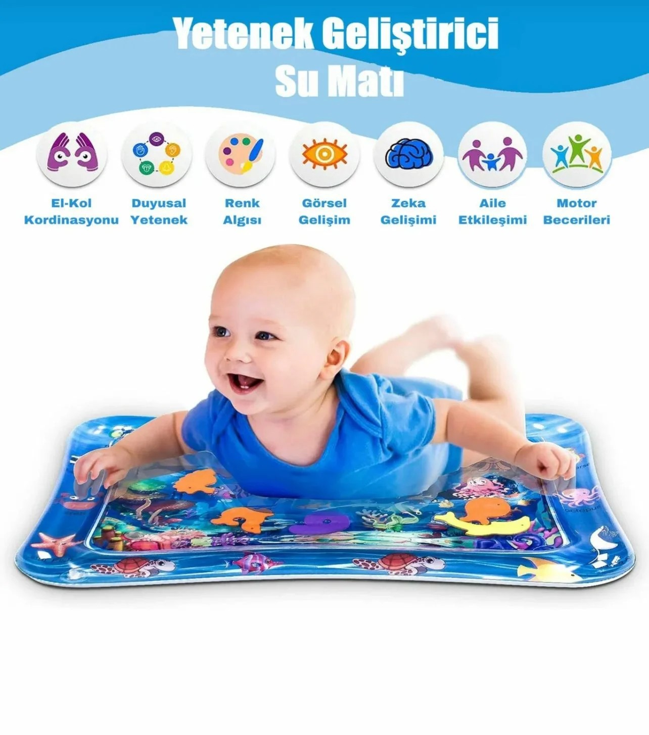 Bebek Karın Üstü Aktivite Su Matı Tummy Time 