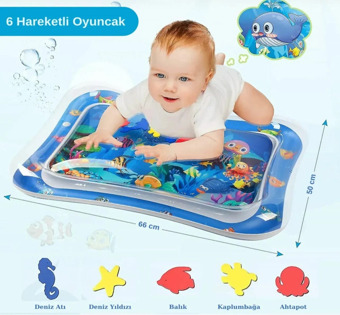 Bebek Karın Üstü Aktivite Su Matı Tummy Time 