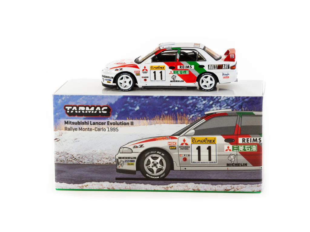 Tarmac Works Mitsubishi Lancer Evolution II Rallye Monte-Carlo 1995 #11 GLOBAL64 