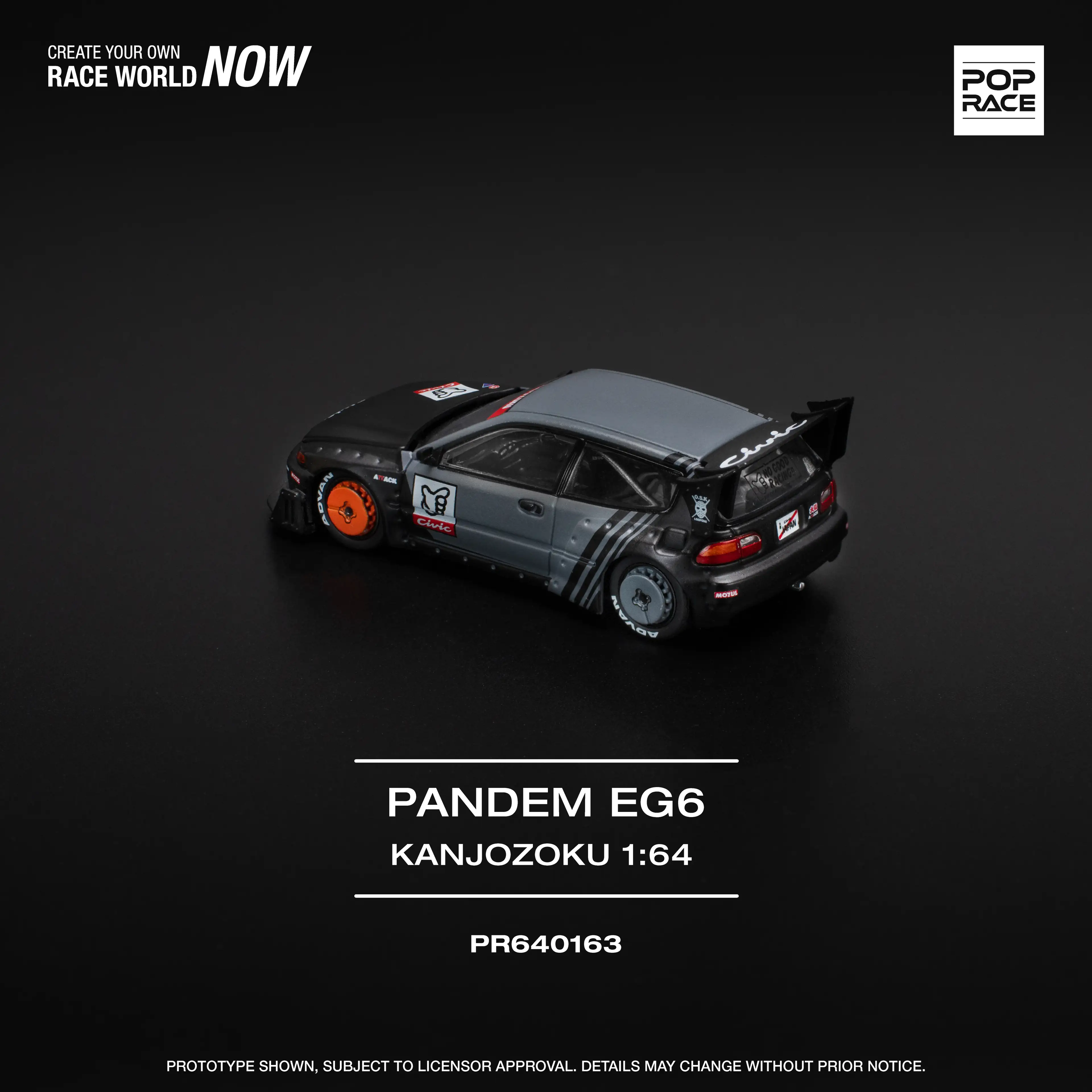 Pop Race Honda Civic EG6 Pandem "KANJOZOKU"