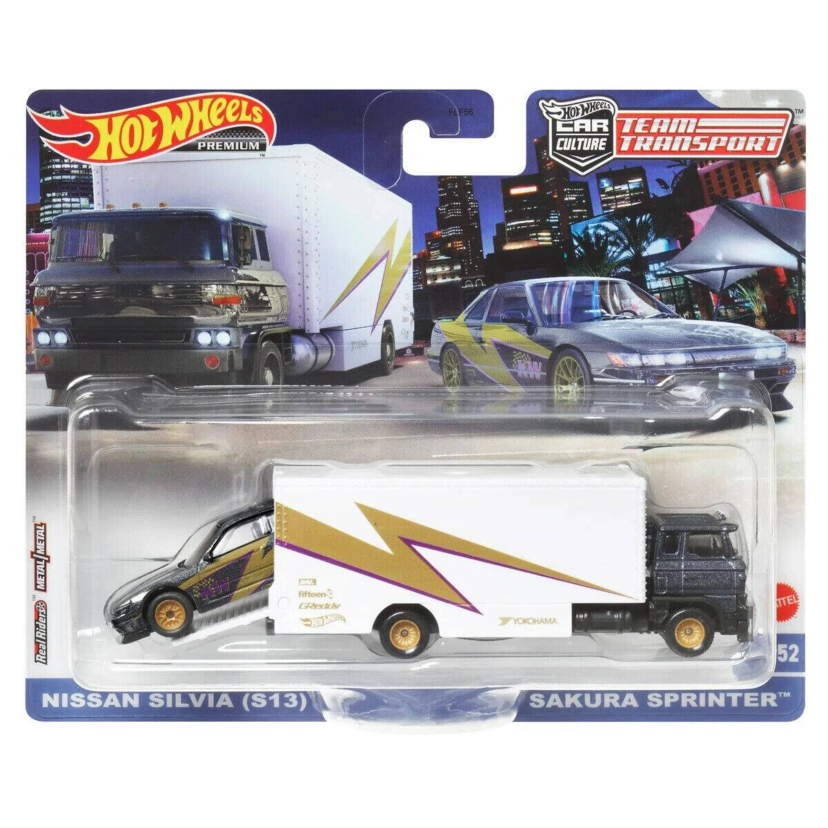 Hot Wheels Premium Team Transport #52 Nissan Silvia (S13) & Sakura Sprinter