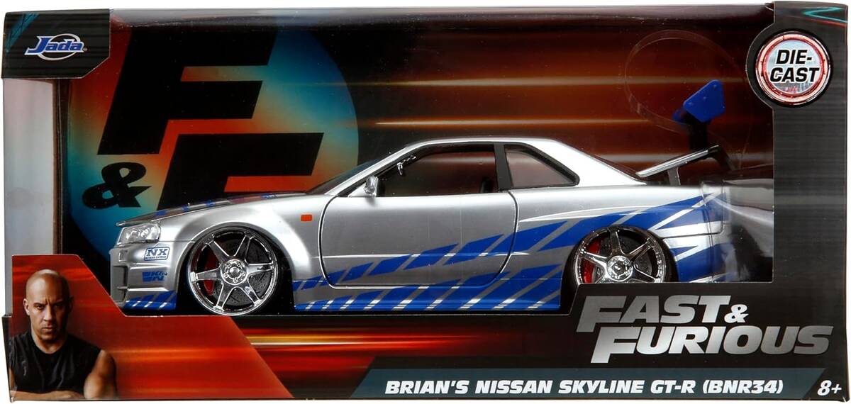 Jada 1:24 Fast&Furious Brian's Nissan Skyline GT-R (R34)