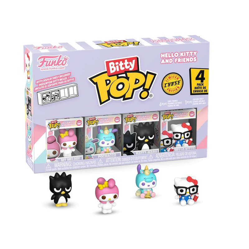 Funko Bitty Pop! Hello Kitty ve Arkadaşları 4'lü Paket Seri 4 (Limited Chase Edition)