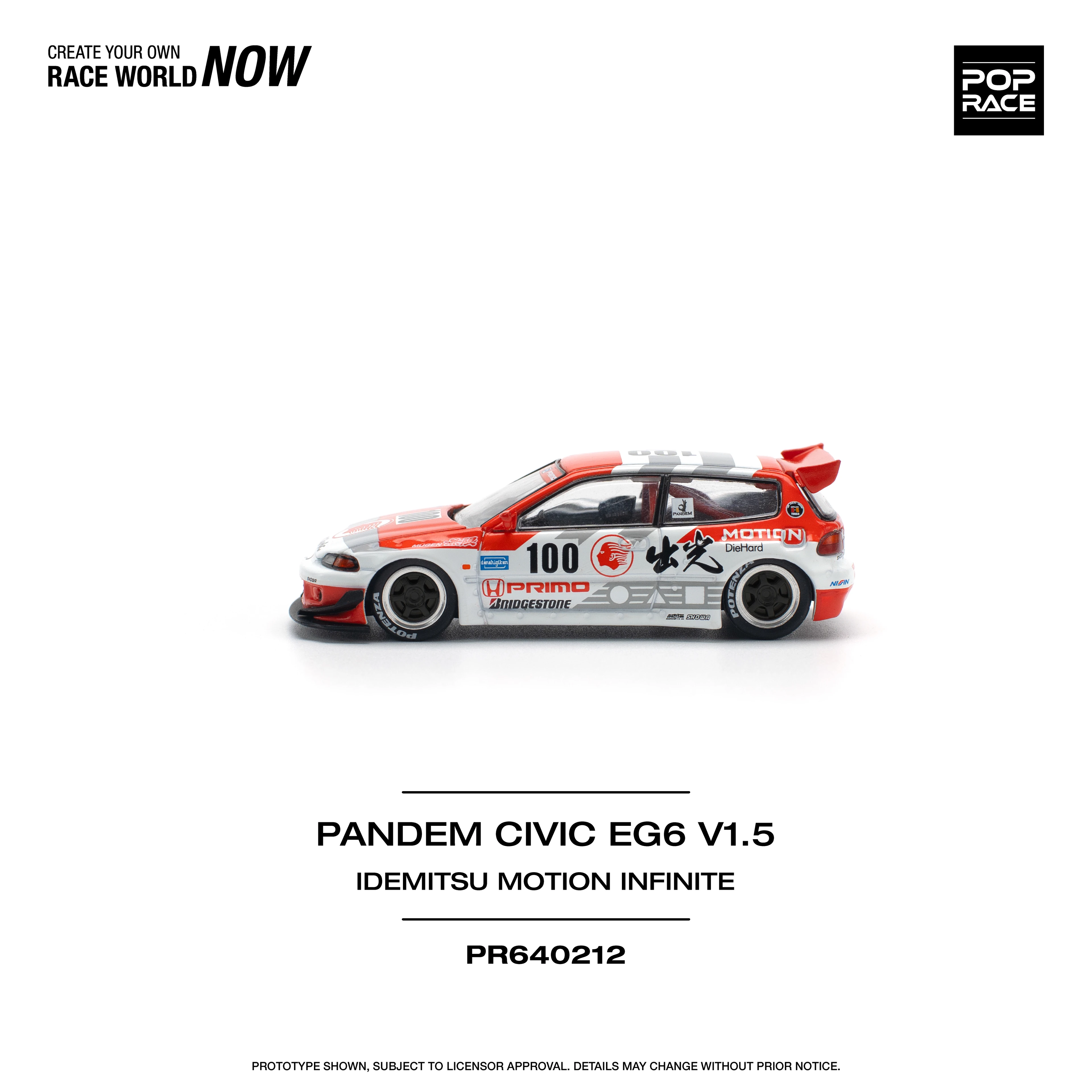 Pop Race HONDA CIVIC EG6 PANDEM V1.5 Idemitsu Motion Infinite
