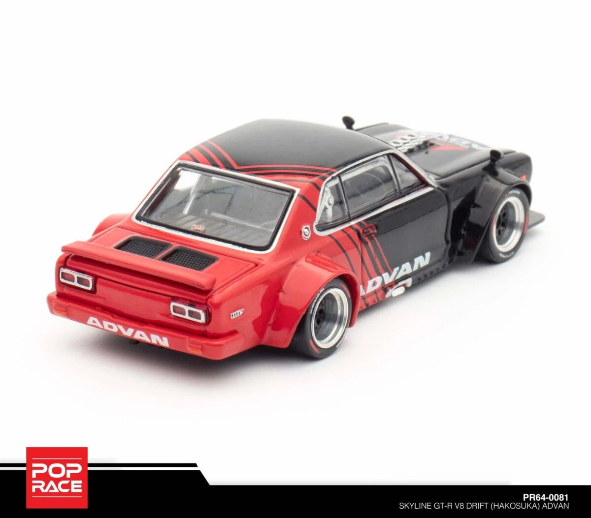 Pop Race 1/64 Skyline GT-R V8 Drift (Hakosuka) Advan