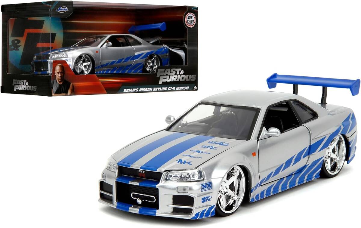 Jada 1:24 Fast&Furious Brian's Nissan Skyline GT-R (R34)