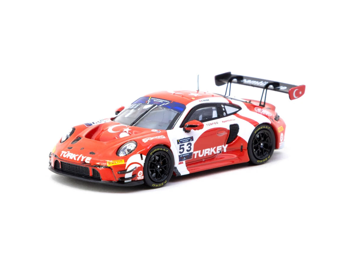 Tarmac Works Porsche 911 GT3 R / FIA Motorsport Games GT Sprint 2024 Winner / Ayhancan Güven (Exclusive)