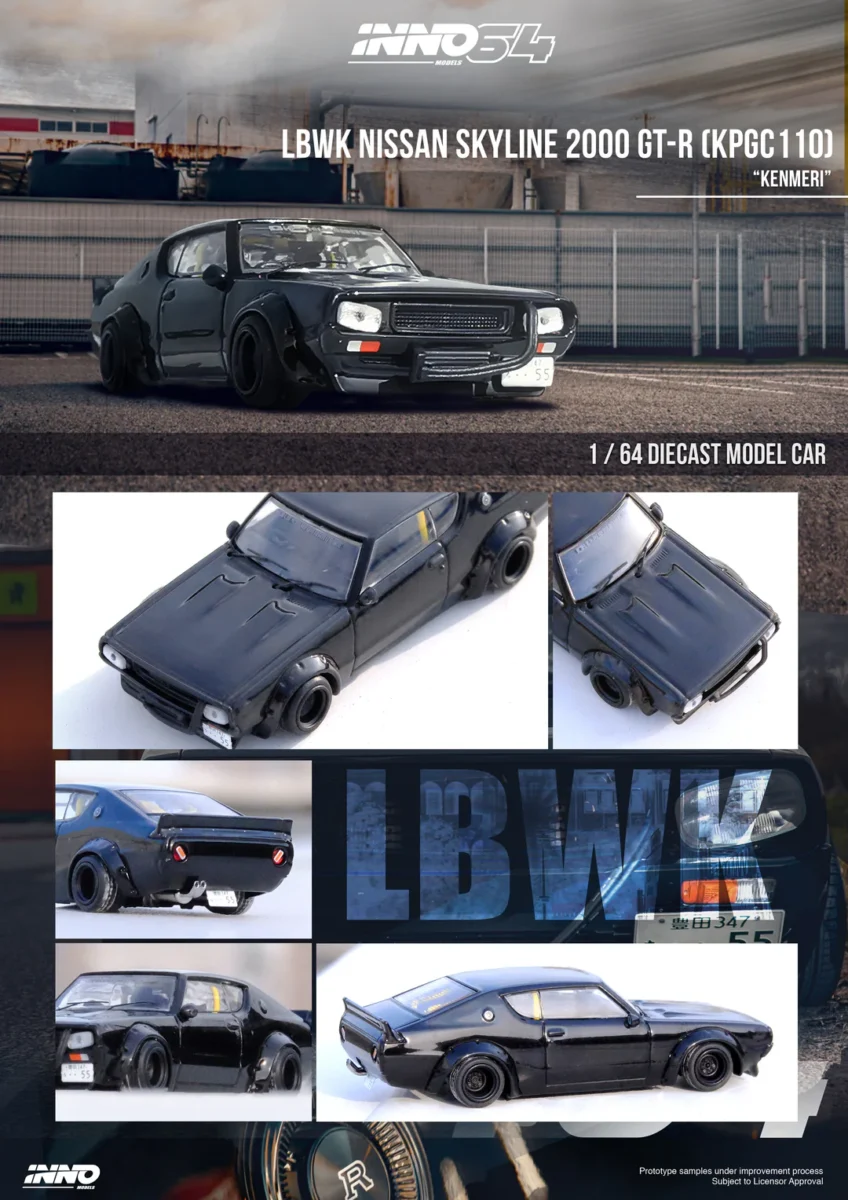 Inno Nissan Skyline 2000 GT-R (KPGC110) "KENMERI" Black 