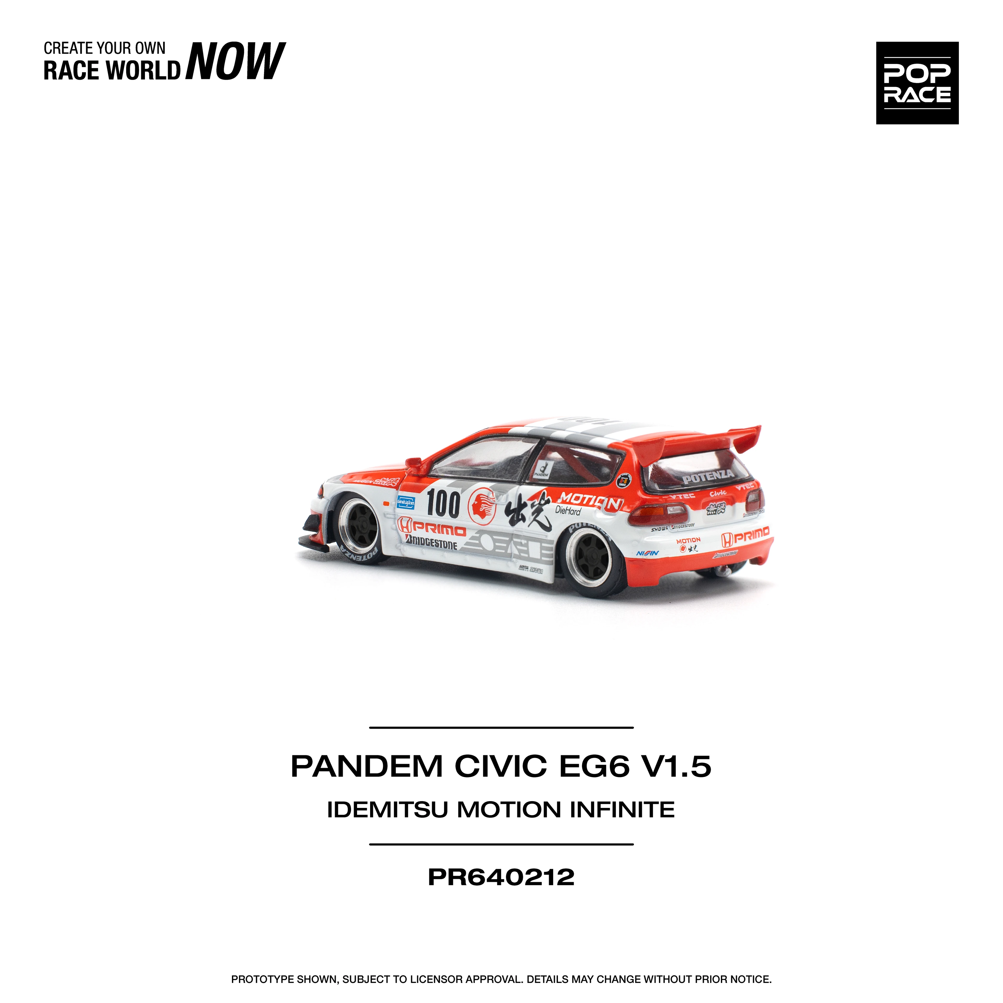 Pop Race HONDA CIVIC EG6 PANDEM V1.5 Idemitsu Motion Infinite