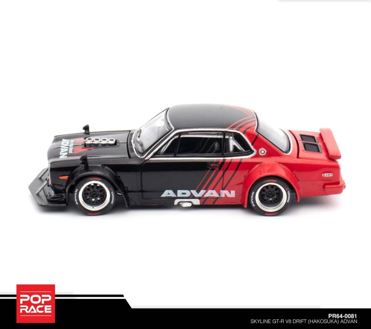 Pop Race 1/64 Skyline GT-R V8 Drift (Hakosuka) Advan