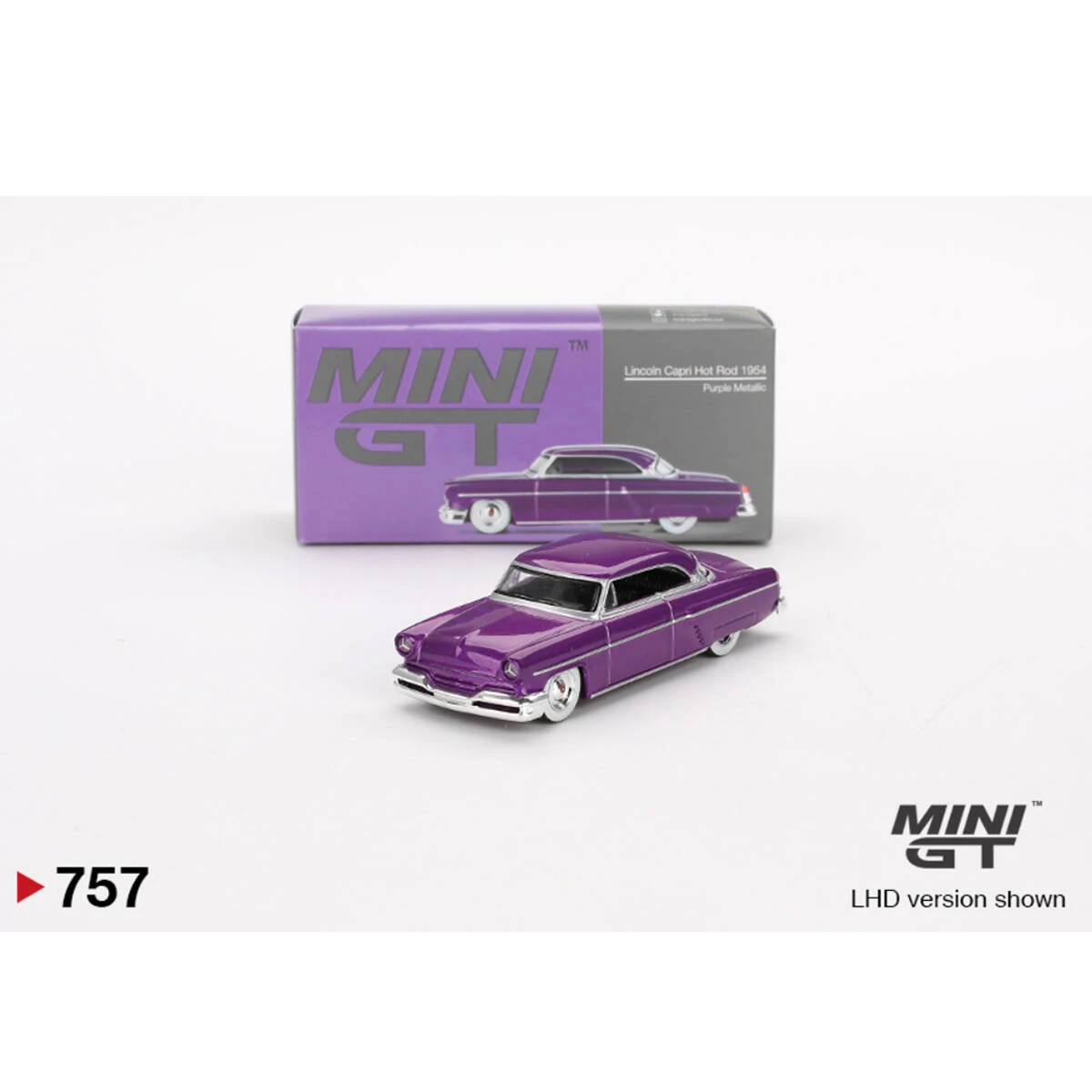 Mini GT Lincoln Capri Hot Rod 1954 Purple Metallic 