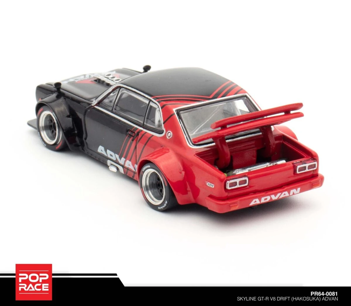 Pop Race 1/64 Skyline GT-R V8 Drift (Hakosuka) Advan