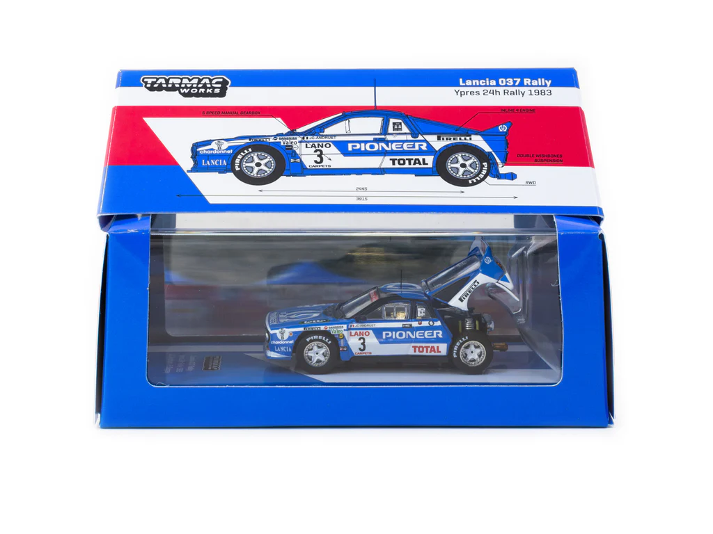 Tarmac Works Lancia 037 Rally Ypres 24 Hours Rally 1983 - HOBBY64