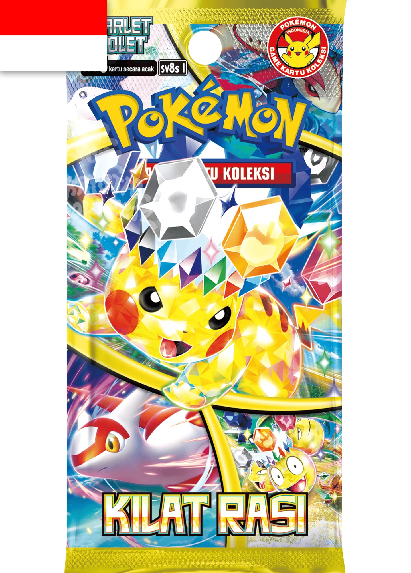 Pokemon TCG Surging Sparks Booster Pack (Endonezce 5 Kart)