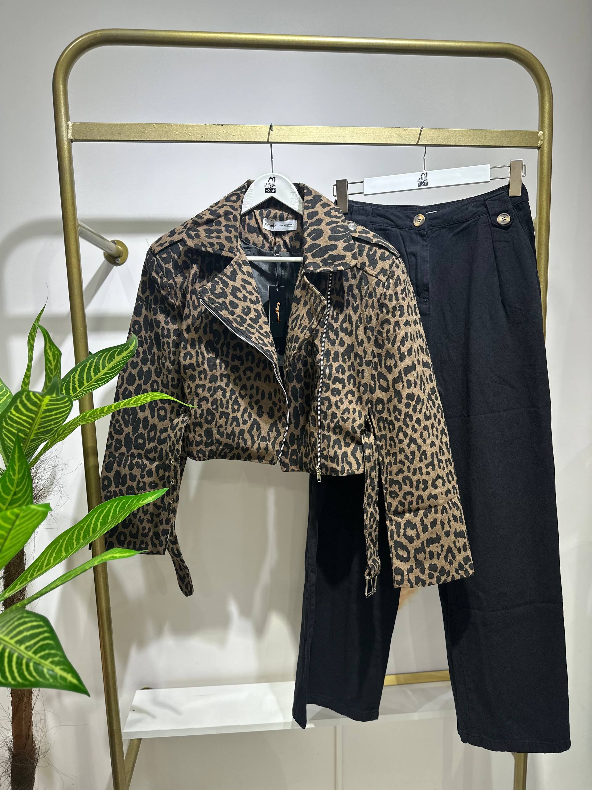 Leopar Bomber Ceket - Standart