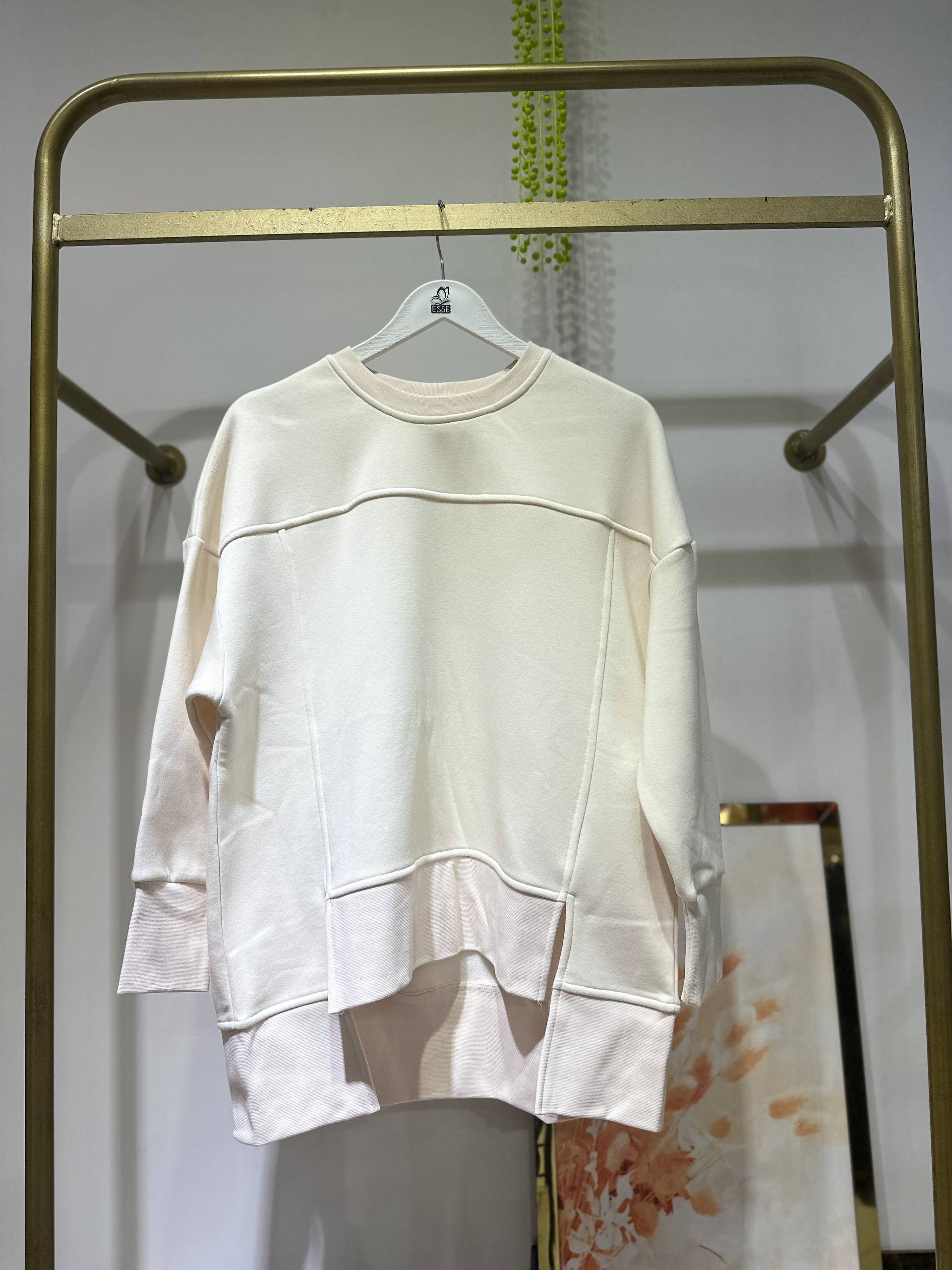 Asi Metrik Kesim Sweat - Ekru