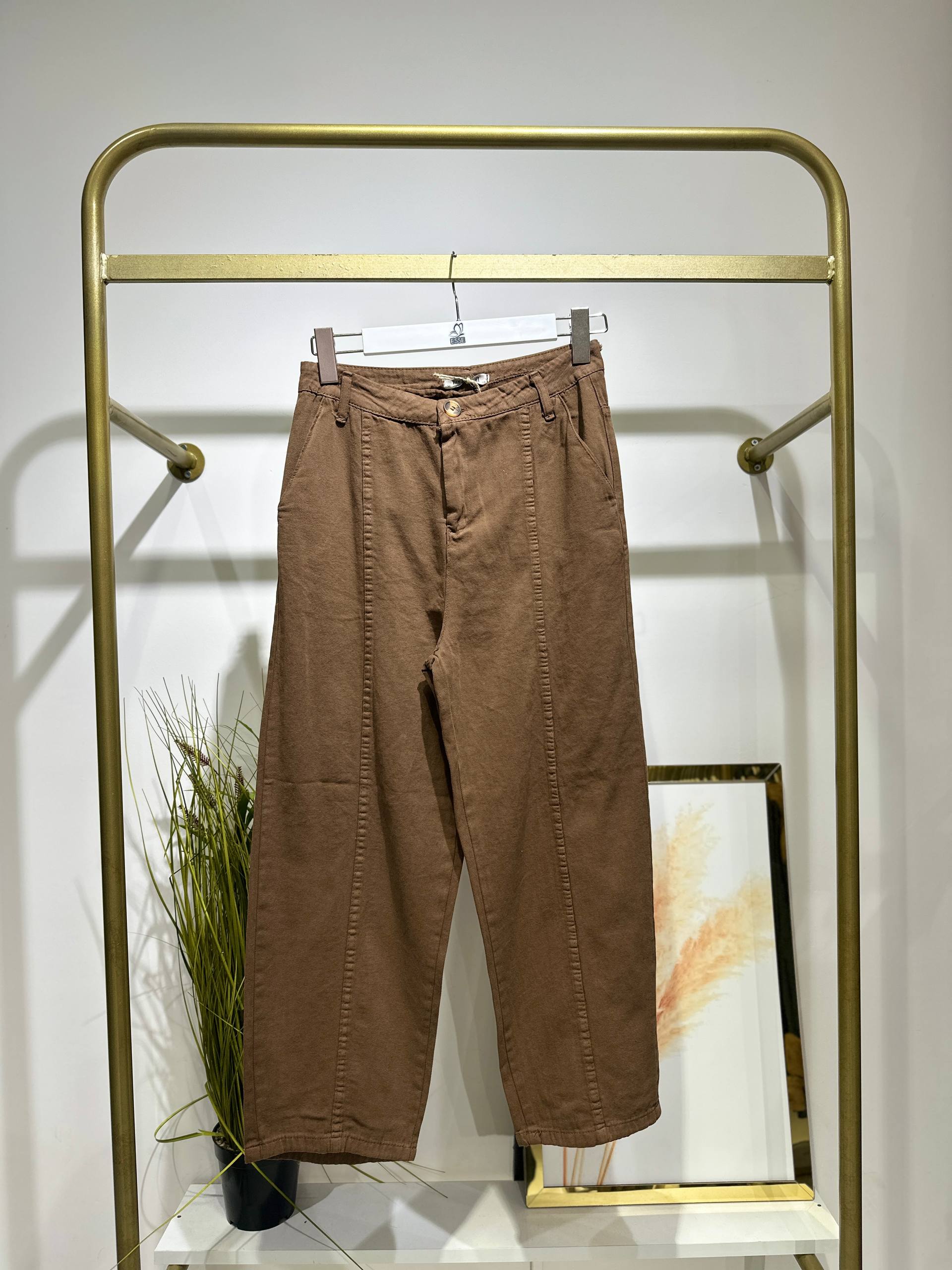 Cepli Gabardin Pantolon - Kahverengi