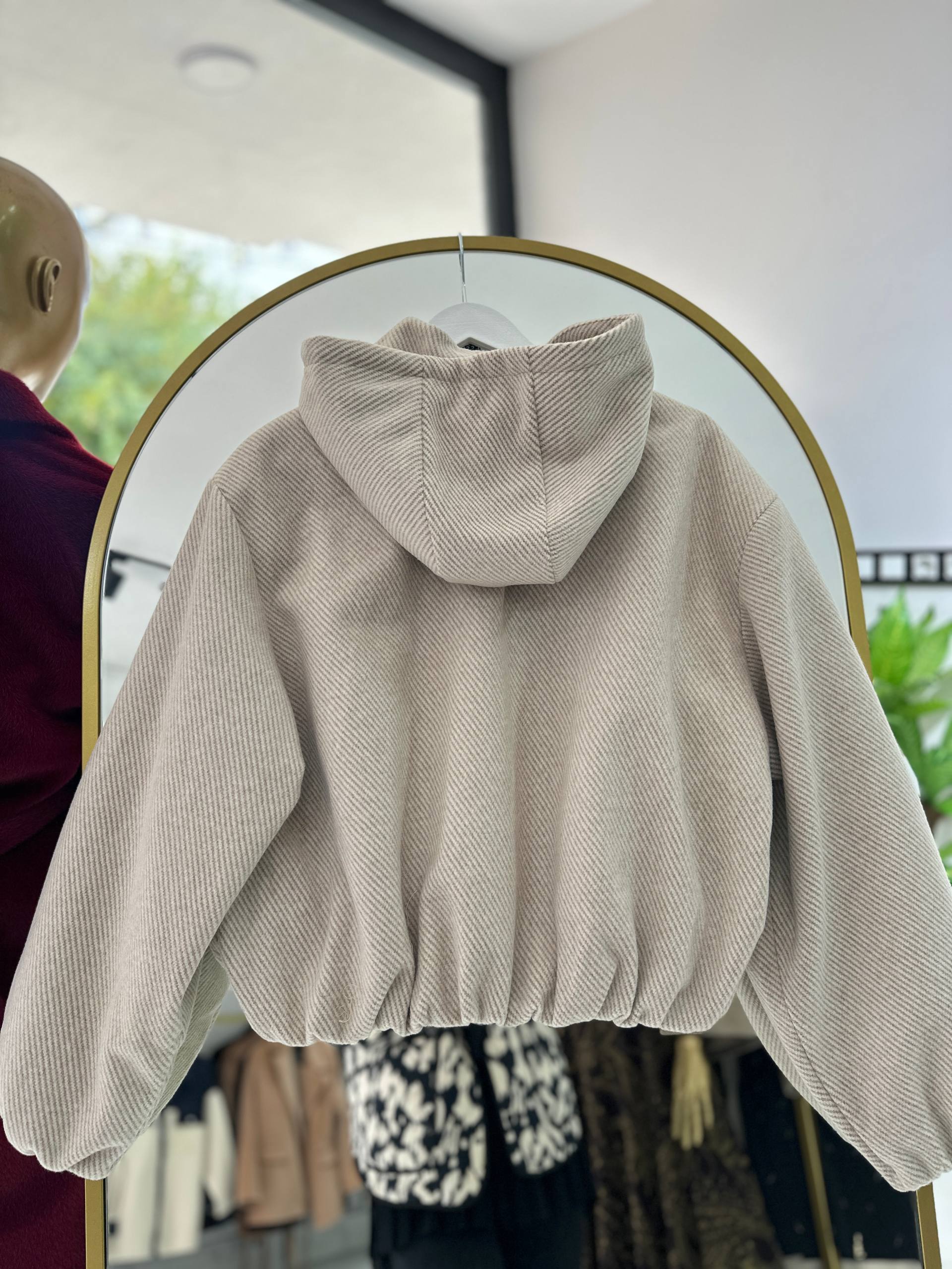 Kapüşonlu Bomber Kaşe Ceket