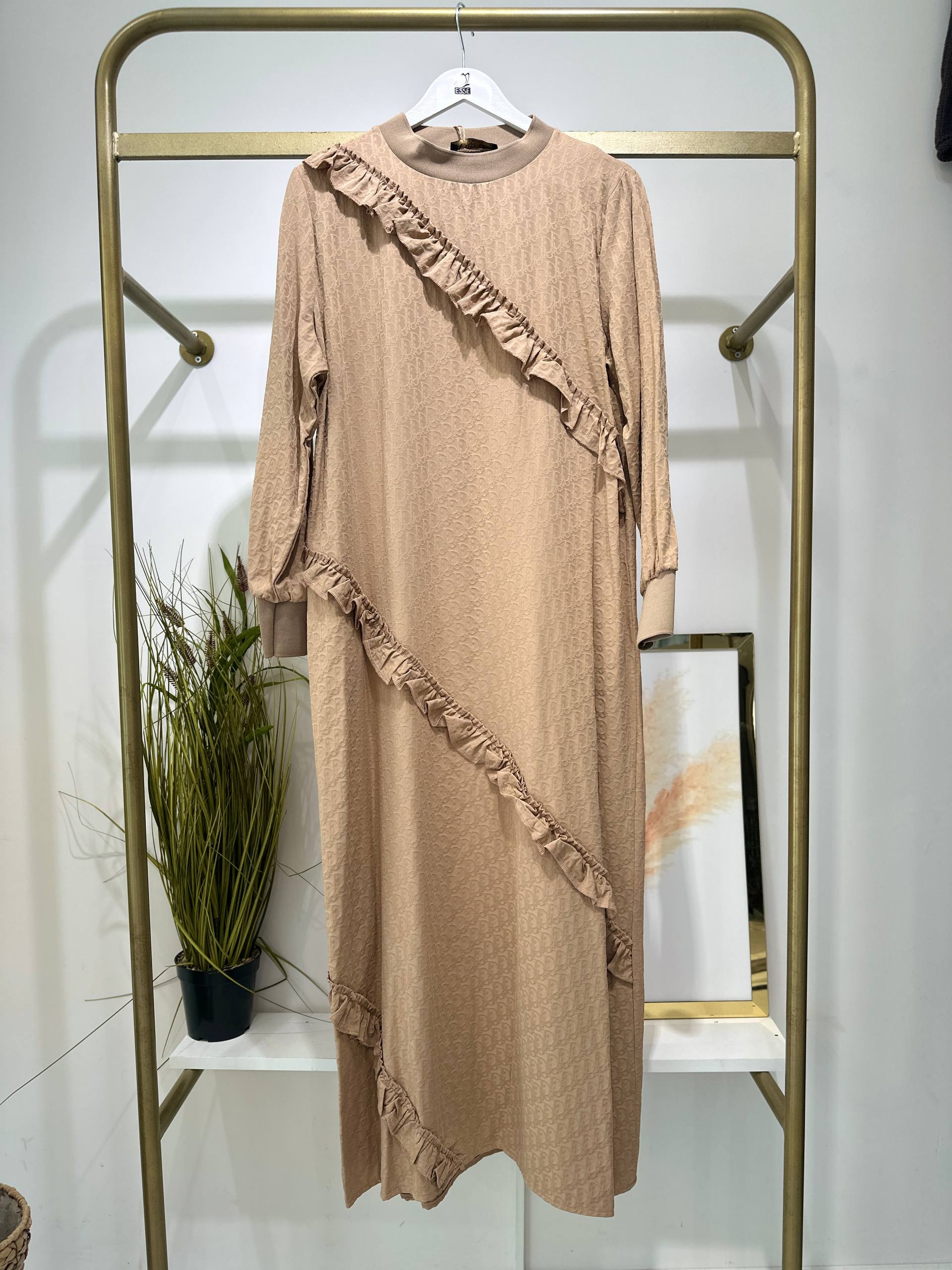 Tensel Cupra Elbise - Camel