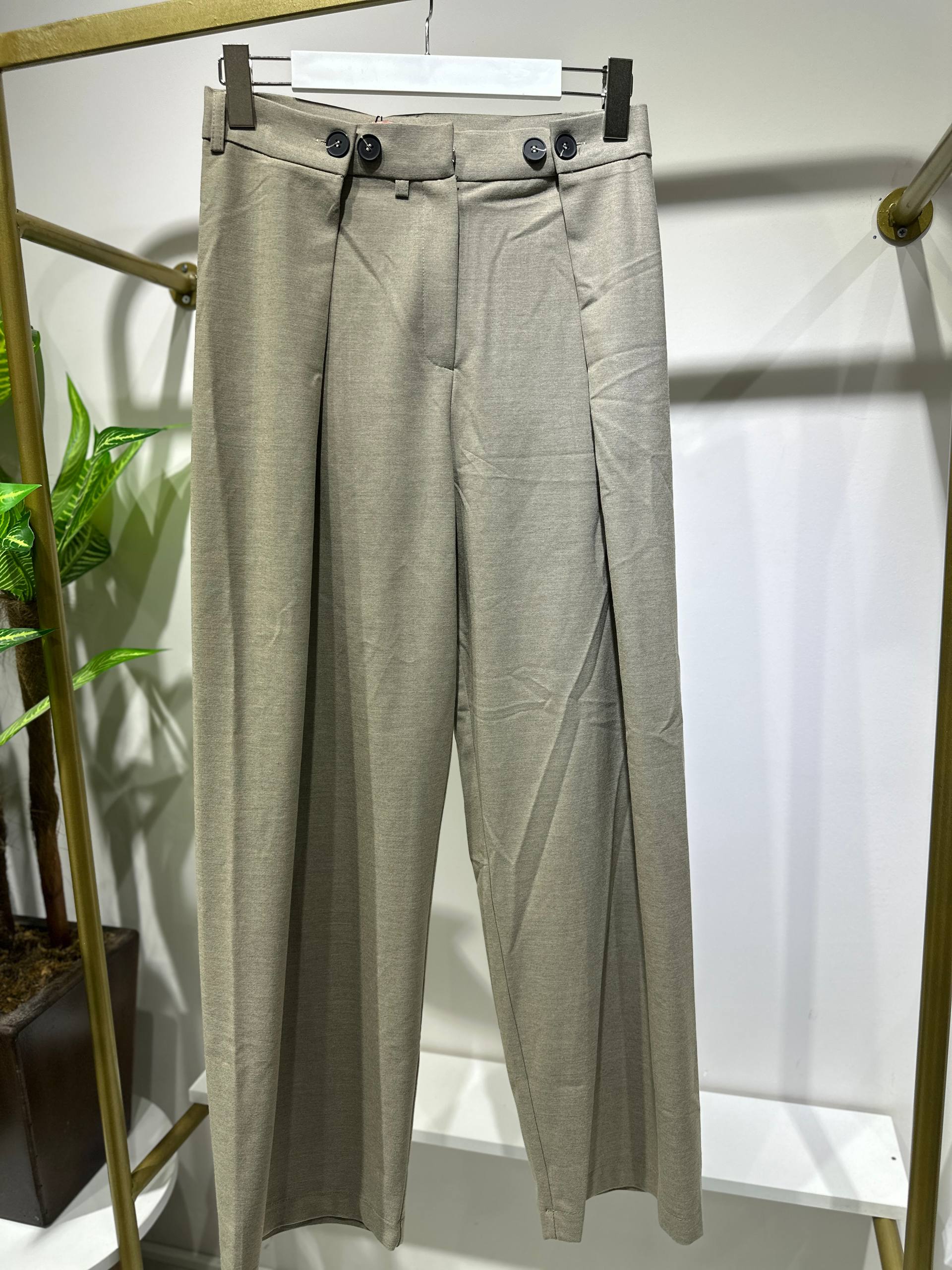 Pile Detay Pazzo Pantolon - Taş