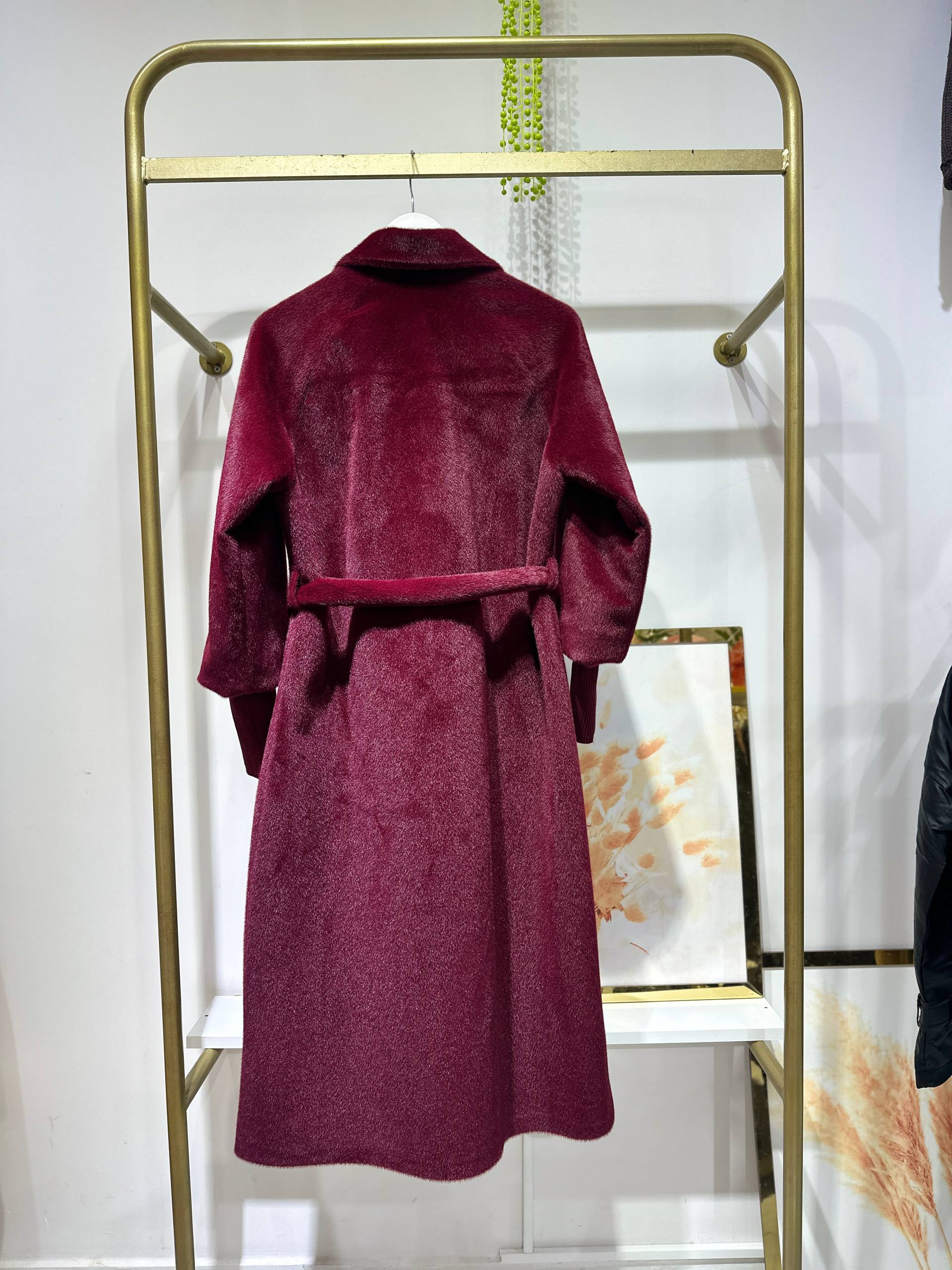 Angora Kaşe Kaban - Bordo