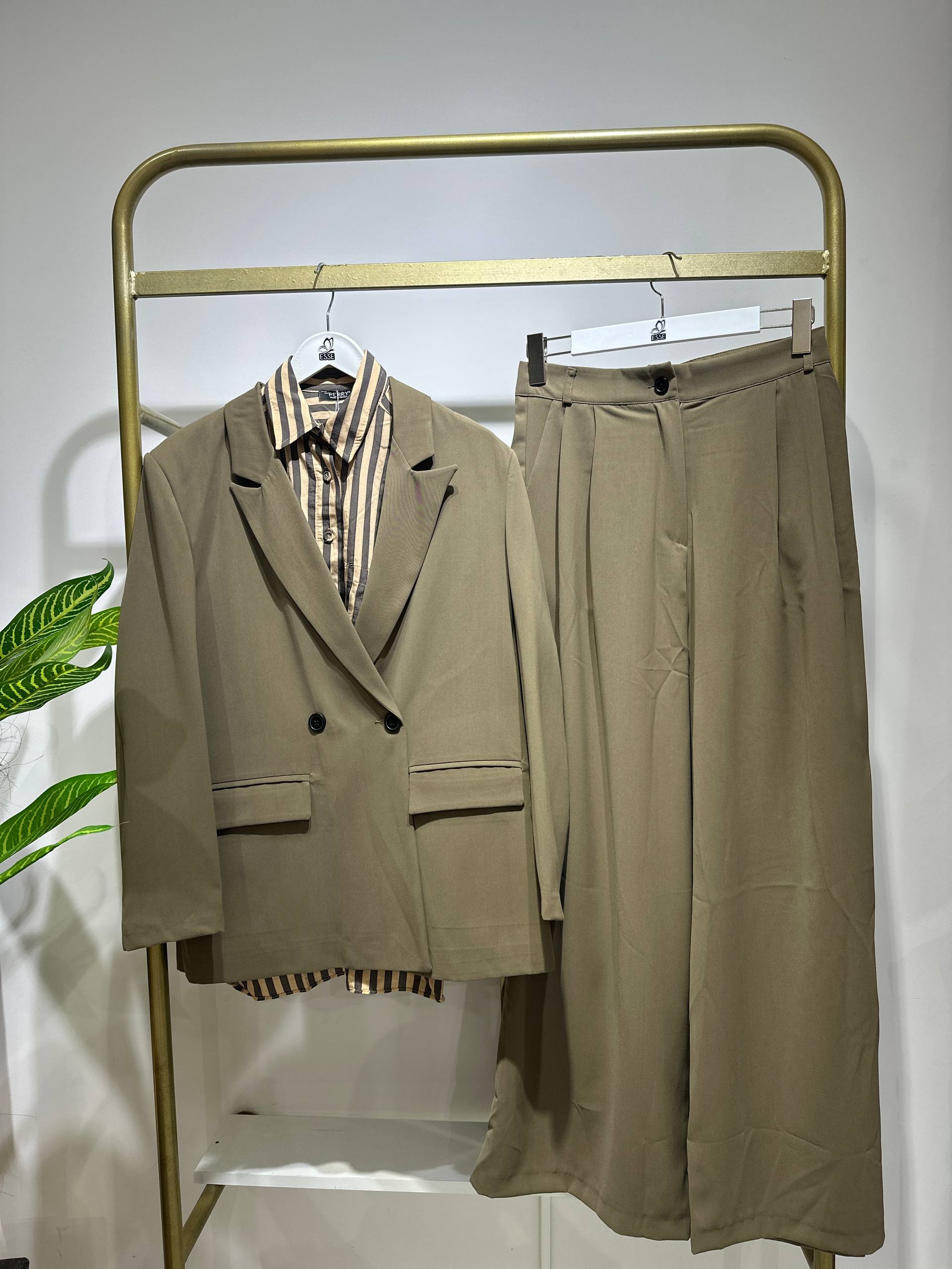 Blazer ceket Palozzo Pantolon Takım - Vibe-Tonlar