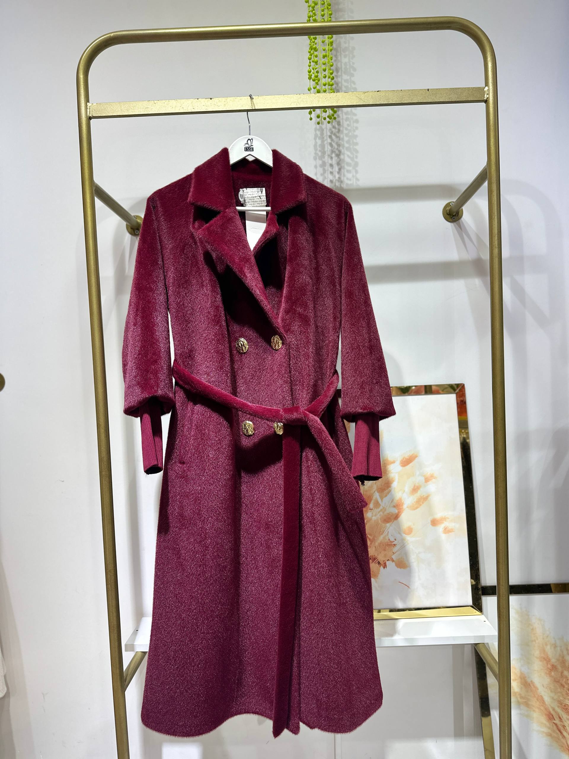 Angora Kaşe Kaban - Bordo