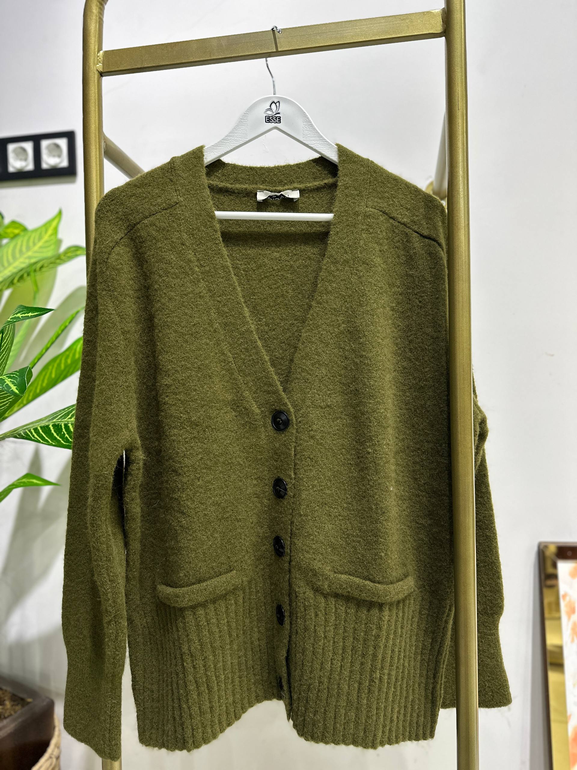 Premium Pinterest Hırka - Haki