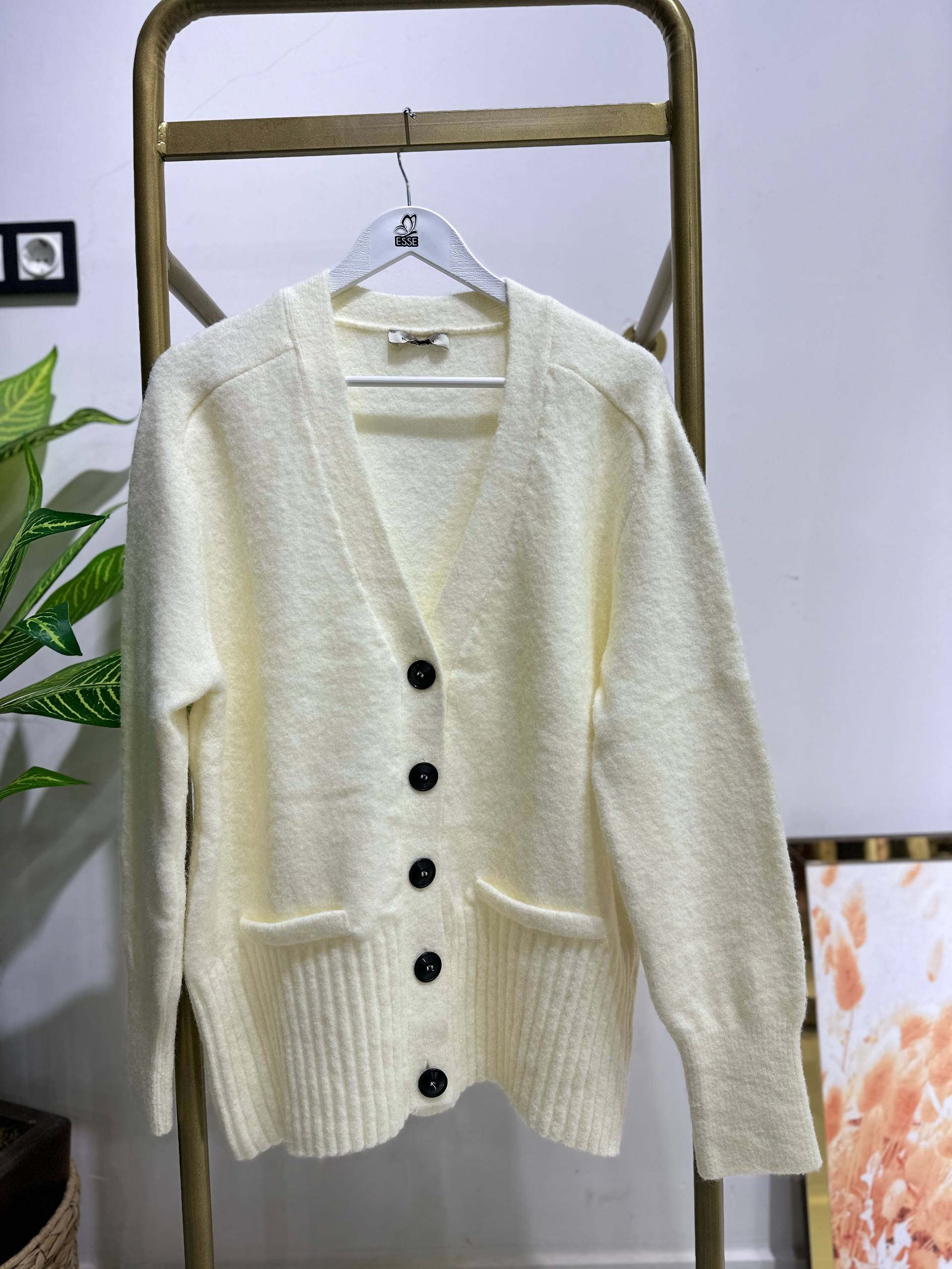 Premium Pinterest Hırka - Ekru