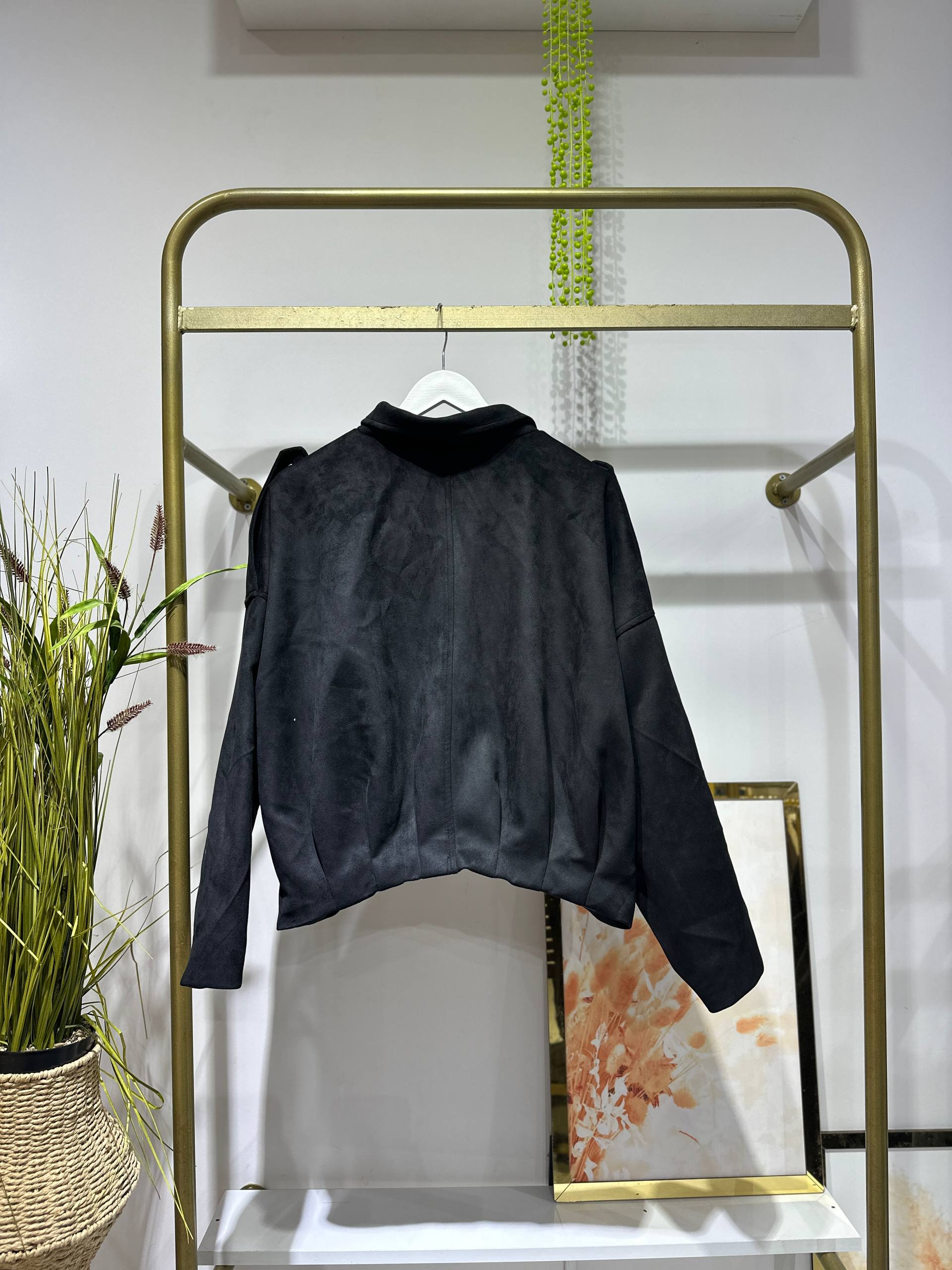 ZRA Model Suet Bomber Ceket - Siyah