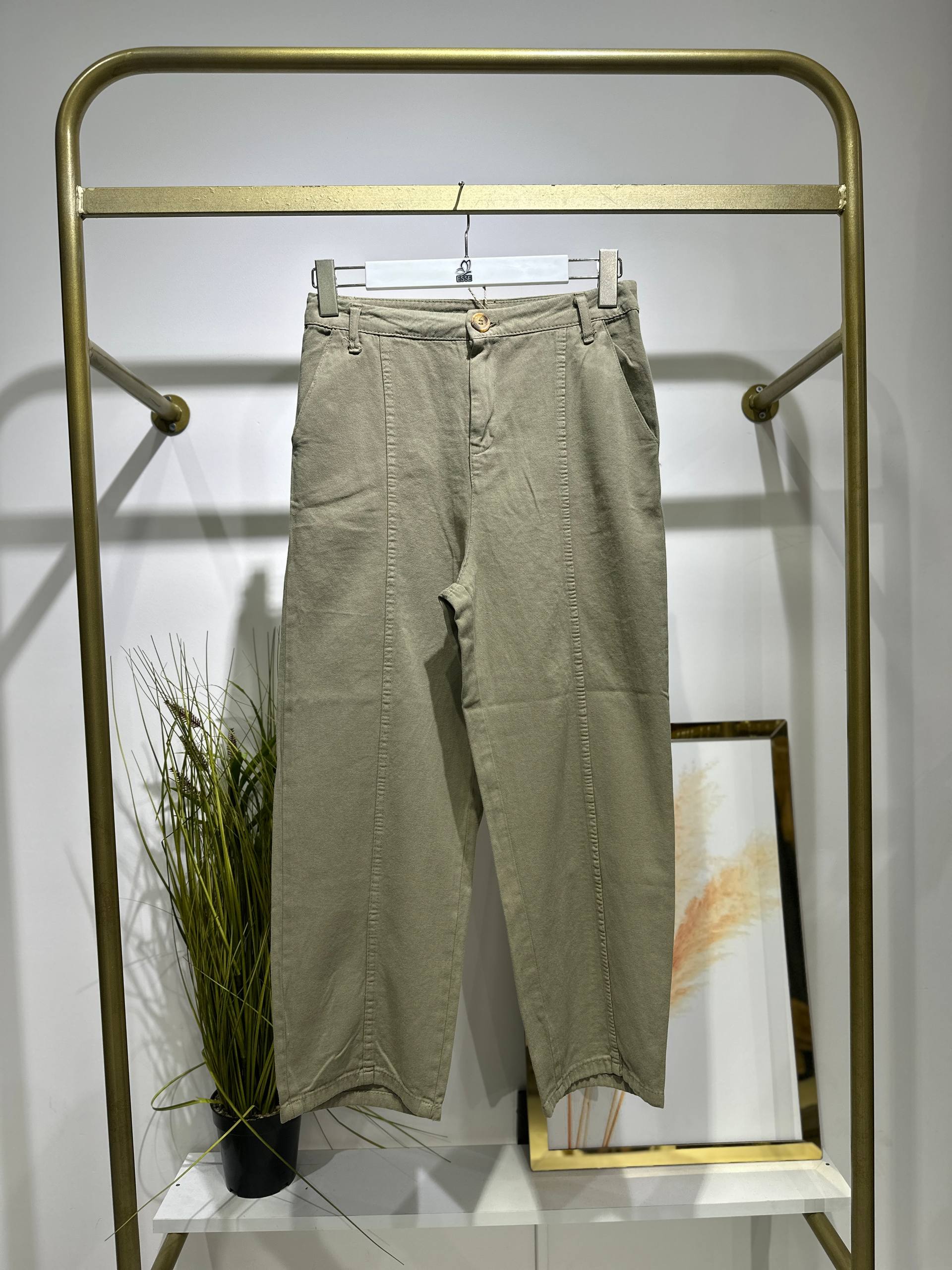 Cepli Gabardin Pantolon - Yeşil