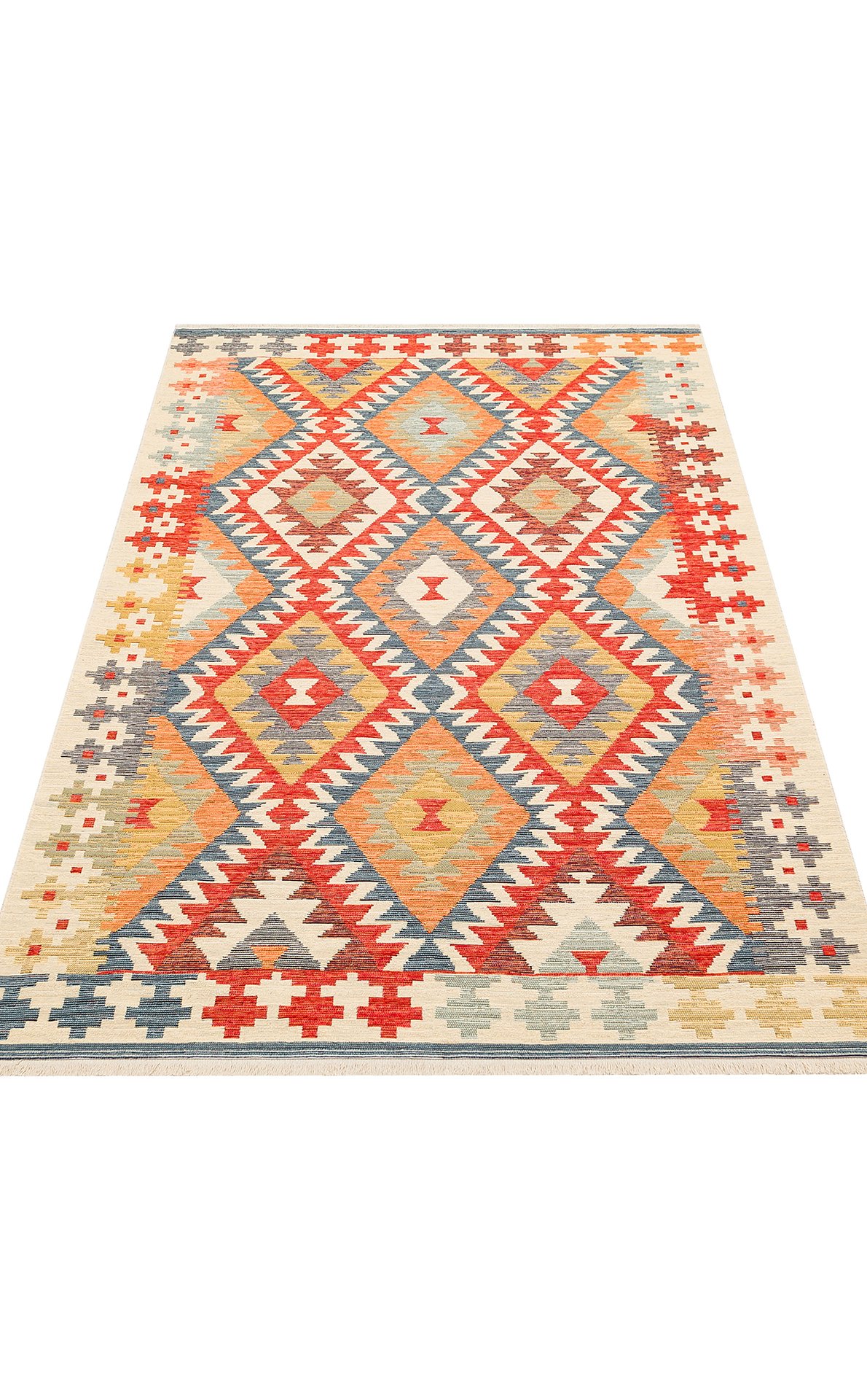 Nomad Yıkanabilir, Çift Taraflı Kullanıma Uygun Yumuşak Tuşeli Otantik Kilim  - 09
