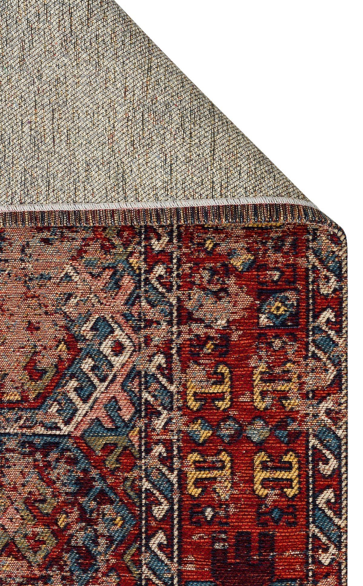 Anadolu Kilim And 03 Multy Anadolu Antik Desenli Yıkanabilir Kaymaz Tabanlı Etnik Kilim