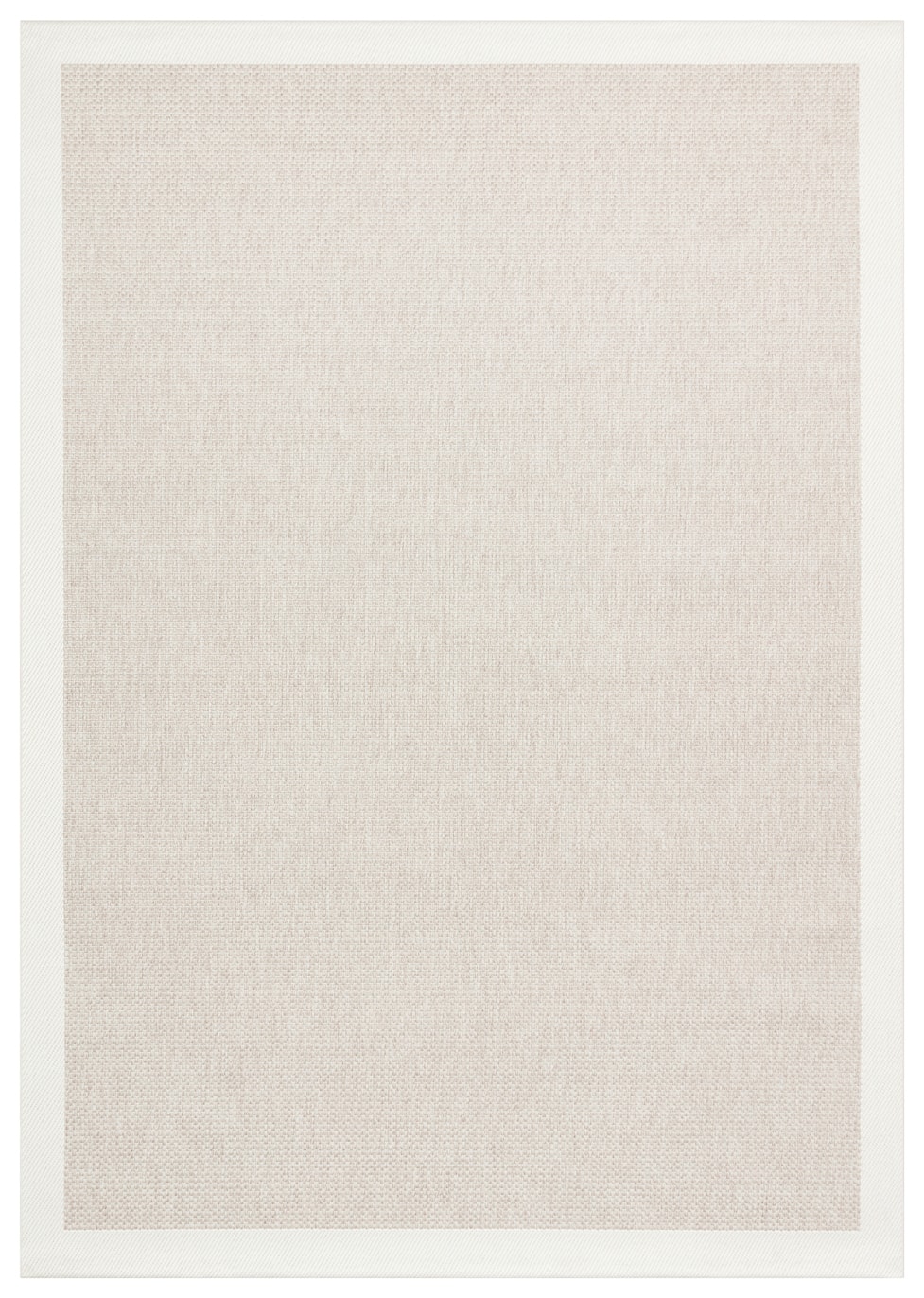 Rugchef Premium Mono Bordürlü | Leke Tutmaz Hav Toz Verme Sisal Mutfak, Salon, Koridor Halısı Makinede Yıkanabilir Halı - Mono Sisal 05 Beige Cream