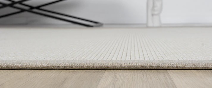 Kumaş Bordürlü Nature Sisal Halı - El Yapımı, Evcil Hayvan Dostu, Modern Tasarım - Bej Bordür