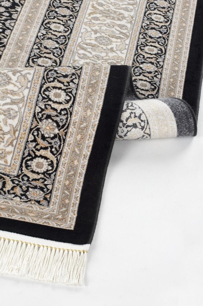 Apex Vendome Palace Doğal Viskon ve Bambu Halı - 5402 SİYAH KREM