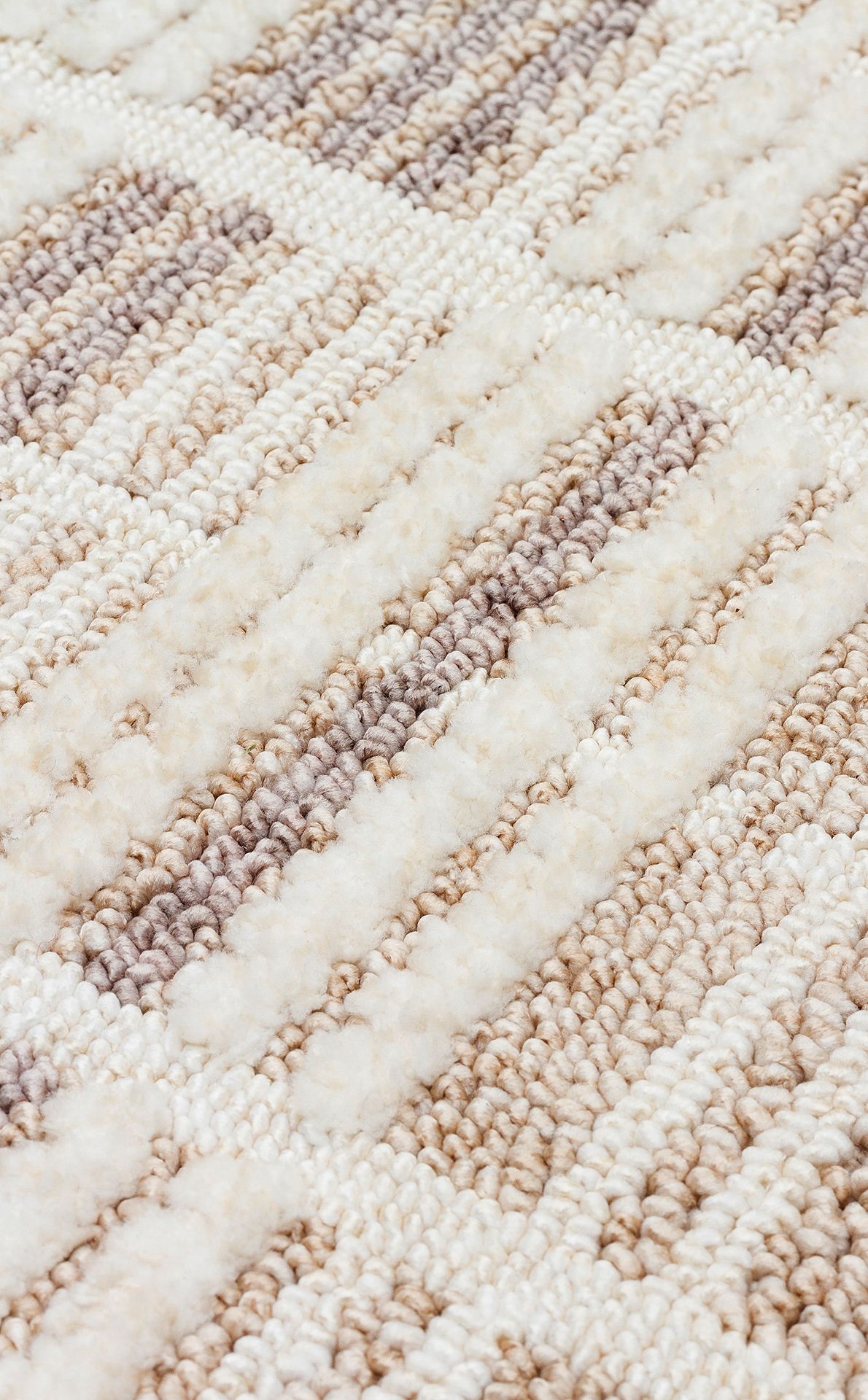 JOY Hav Toz Vermeyen Yumuşak dokulu Modern Makine Halısı - JOY 04 BEIGE GREY