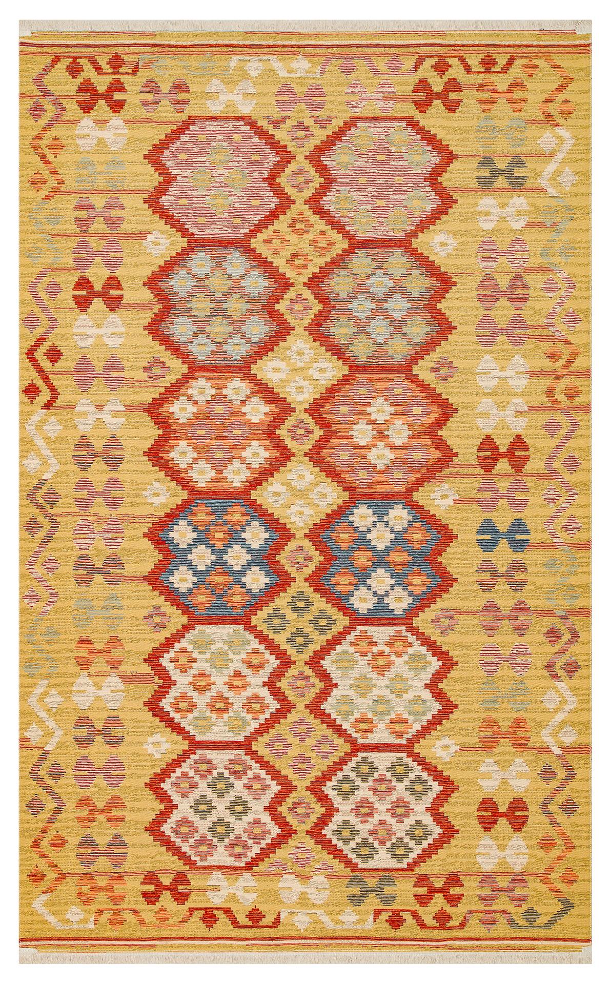 Nomad Yıkanabilir, Çift Taraflı Kullanıma Uygun Yumuşak Tuşeli Otantik Kilim  - 03