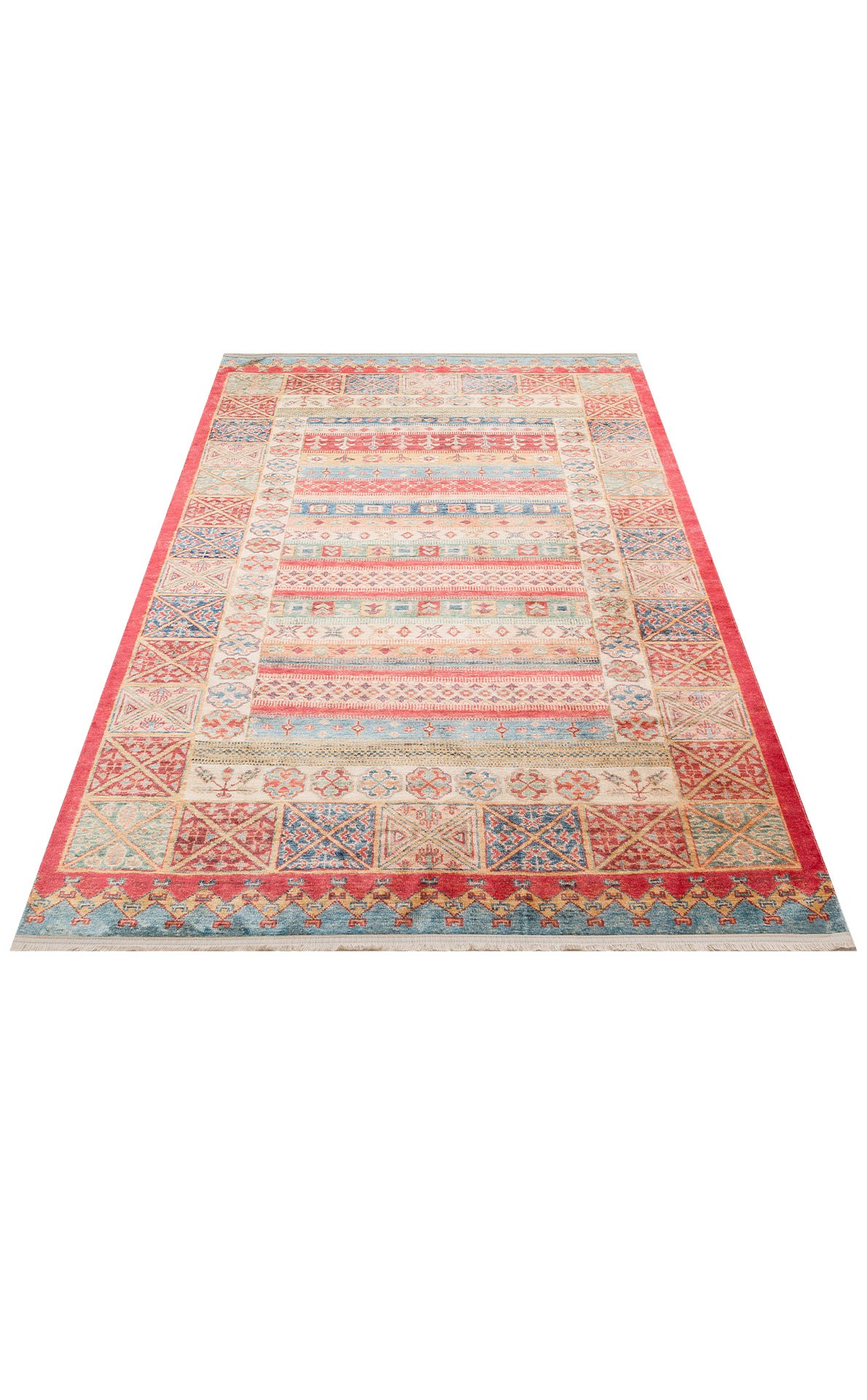 ANTIQUE  Kolay kullanımlı Kaymaz Karabağ ve Antik Desenlere Sahip Yıkanabilir Makine Halısı - ATK 04 MULTY