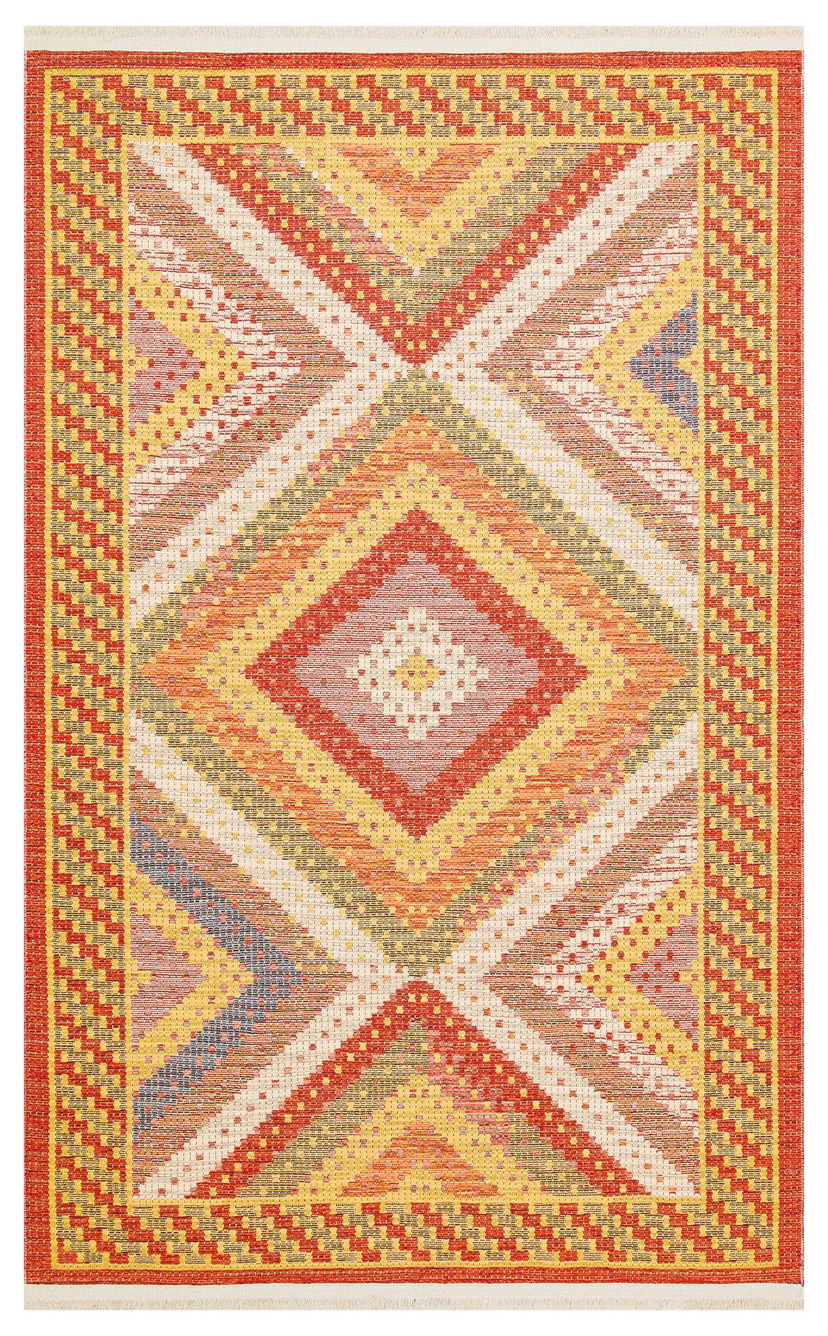 Nomad Yıkanabilir, Çift Taraflı Kullanıma Uygun Yumuşak Tuşeli Otantik Kilim  - 10